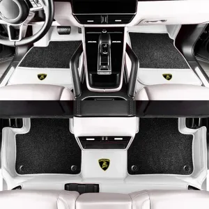 Custom Car Floor Mats for Lamborghini Gallardo LP 570-4 Blancpain LP570-4 2011 Anti-Slip Car Mats Full Coverage Protection Floor Liners All-Weather Waterproof Carpets Pads,White