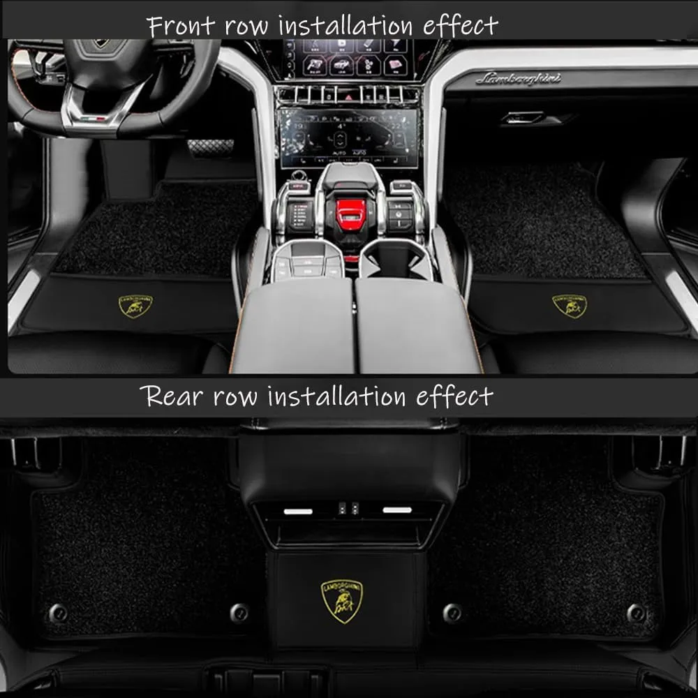 Custom Car Floor Mats for Lamborghini Gallardo LP 570-4 Blancpain LP570-4 2011 Anti-Slip Car Mats Full Coverage Protection Floor Liners All-Weather Waterproof Carpets Pads,White