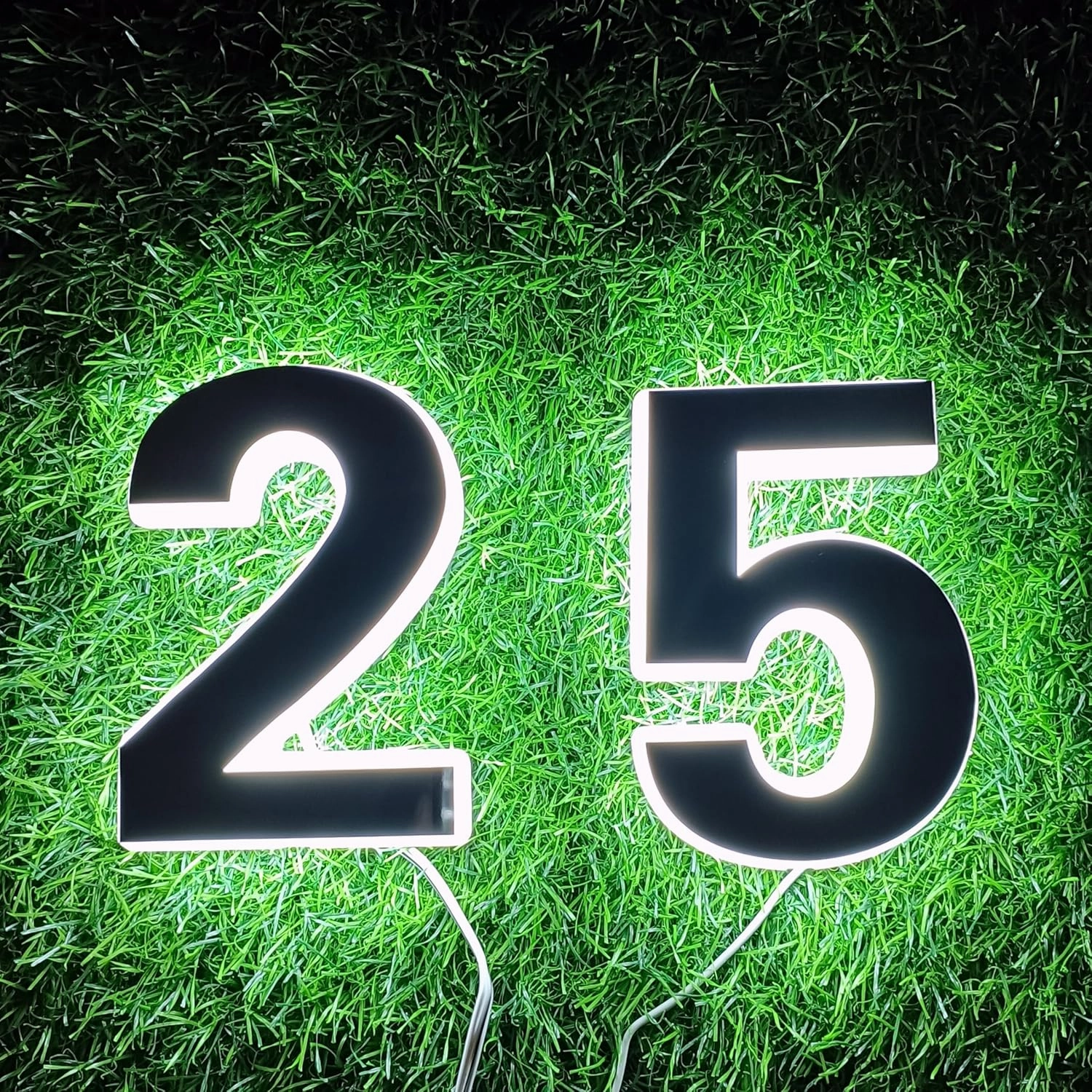 Custom Backlit House Numbers Lumineuse House Number Lighted LED Address Number Sign Light Up Home Number Easy Install (3 Numbers)