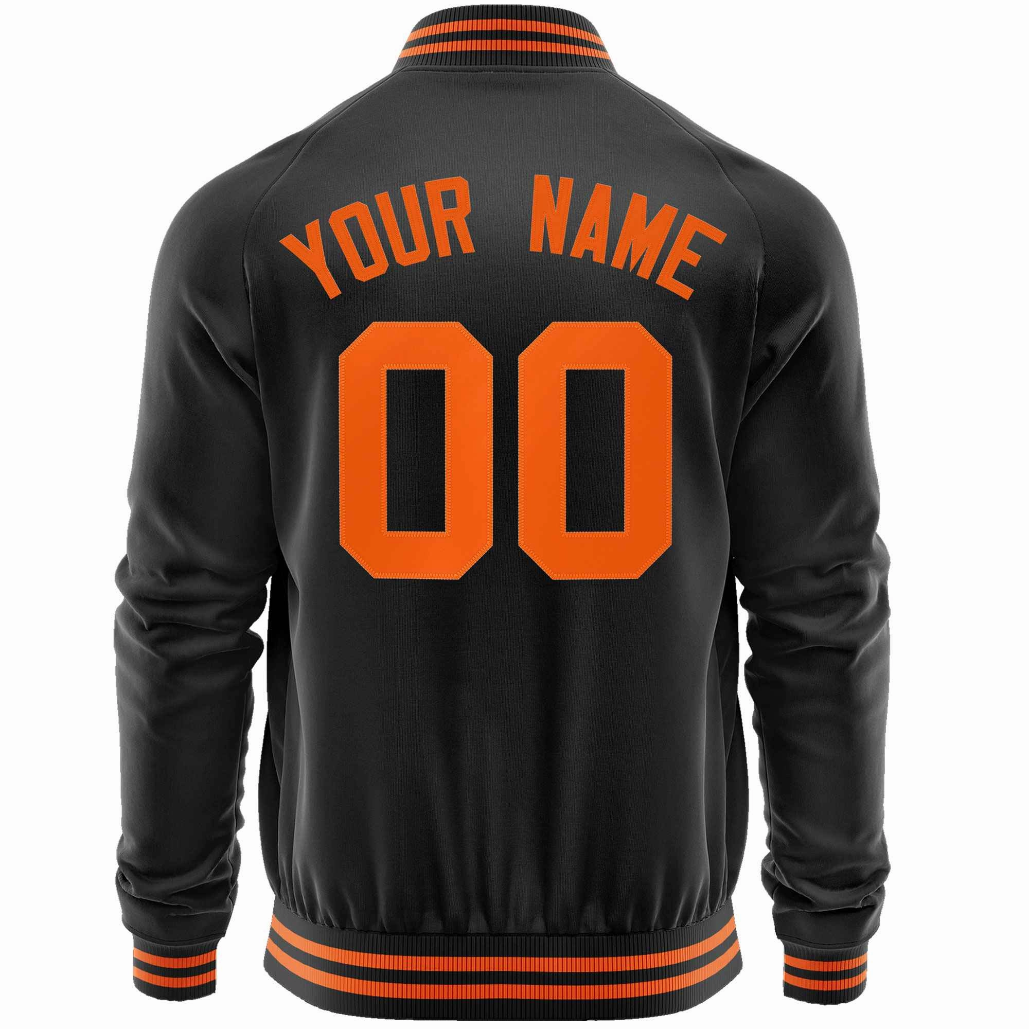 Custom Classic Style Letterman Jackets Personalized Stitched Letters & Number Full-Zip Baseball Jacket