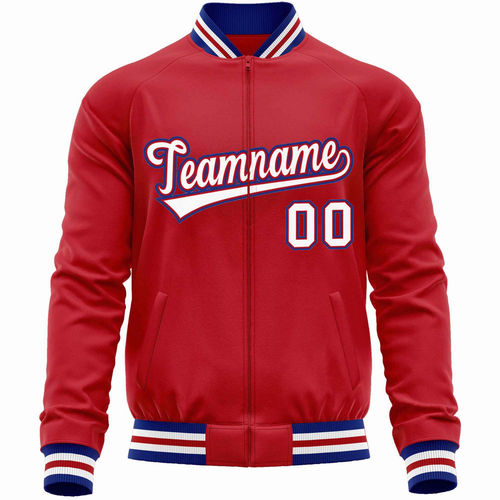 Custom Classic Style  Personalized Stitched Letters & Number Men/Women/Youth Varsity Full-Zip Baseball Jacket