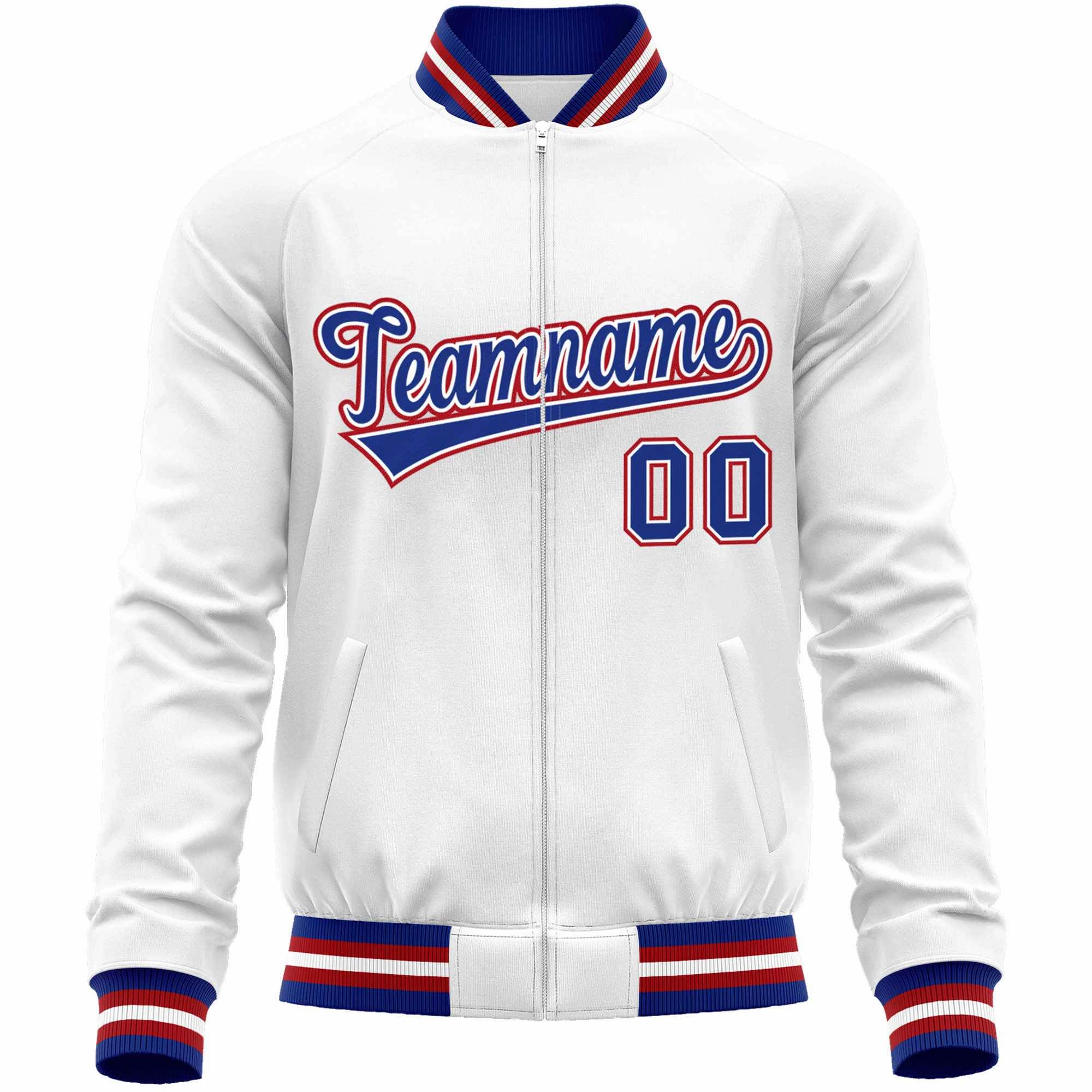 Custom Classic Style  Personalized Stitched Letters & Number Men/Women/Youth Varsity Full-Zip Baseball Jacket