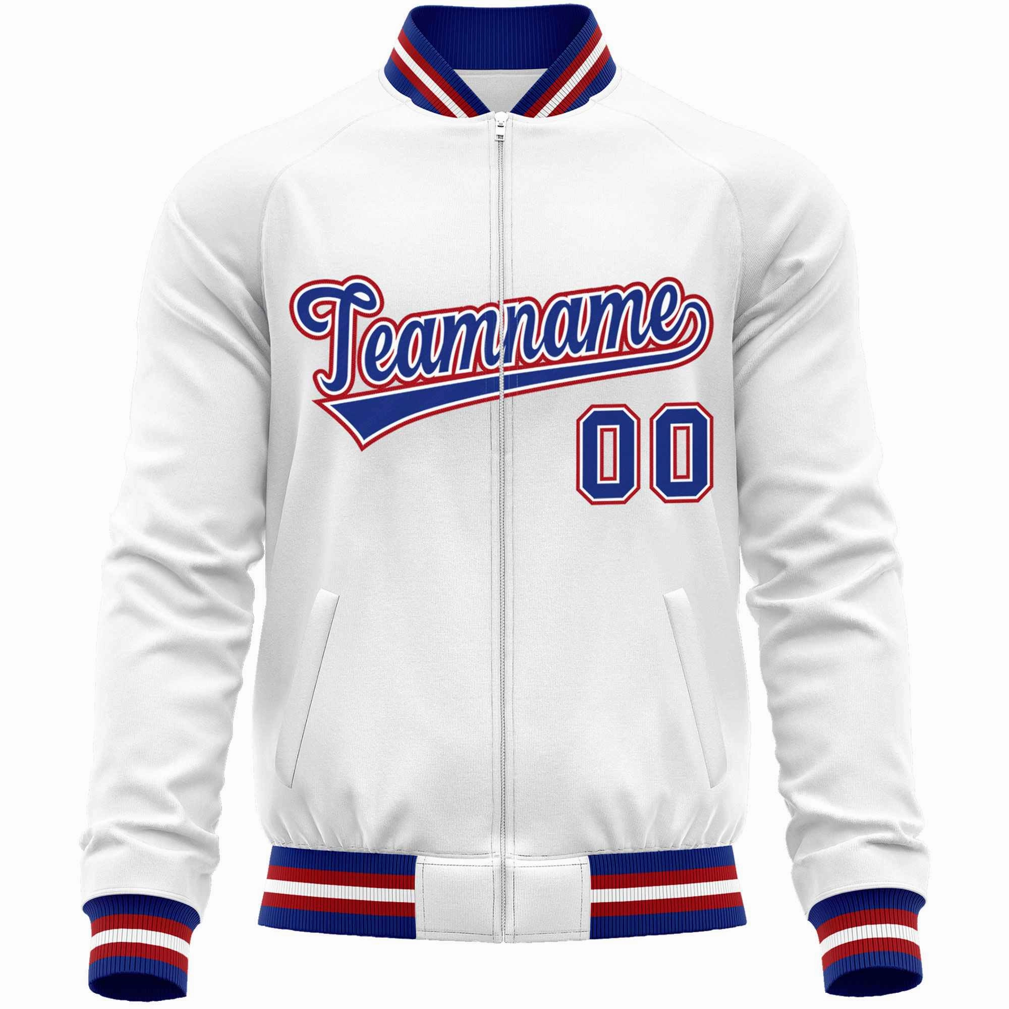 Custom Classic Style  Personalized Stitched Letters & Number Men/Women/Youth Varsity Full-Zip Baseball Jacket