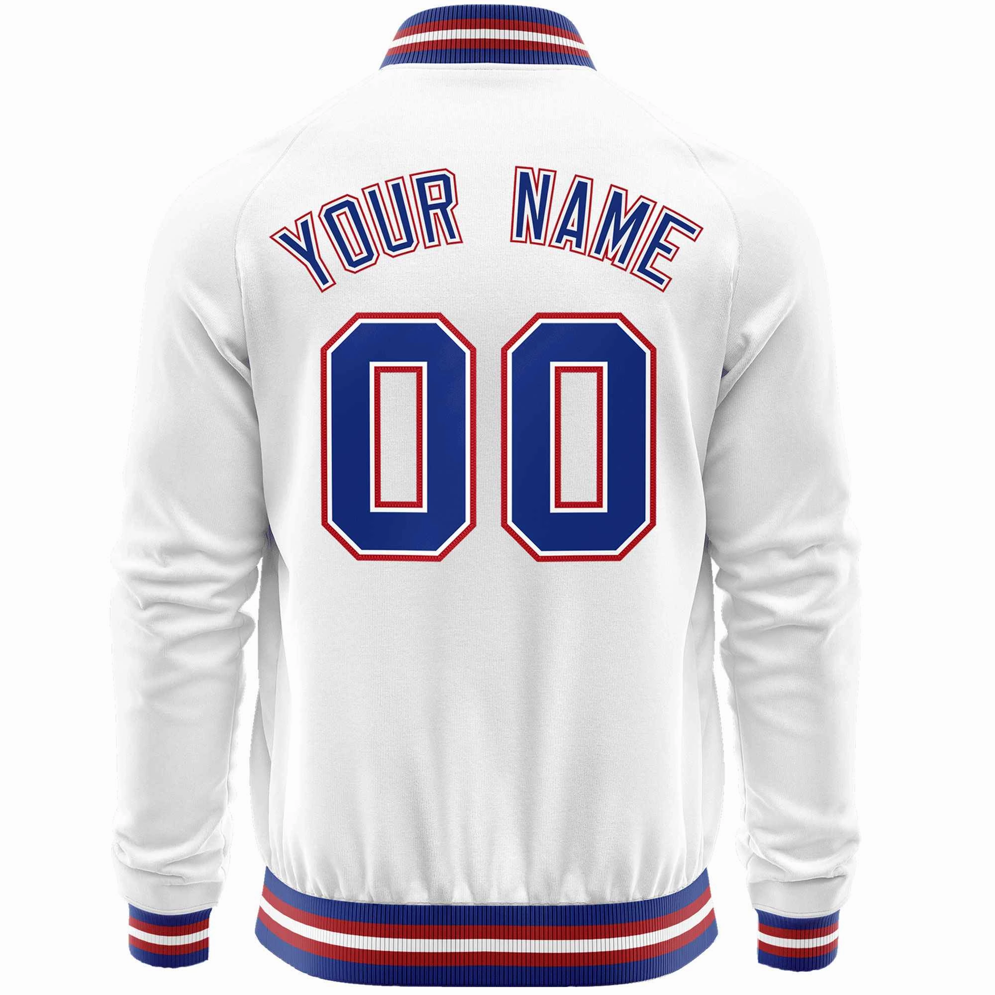 Custom Classic Style  Personalized Stitched Letters & Number Men/Women/Youth Varsity Full-Zip Baseball Jacket