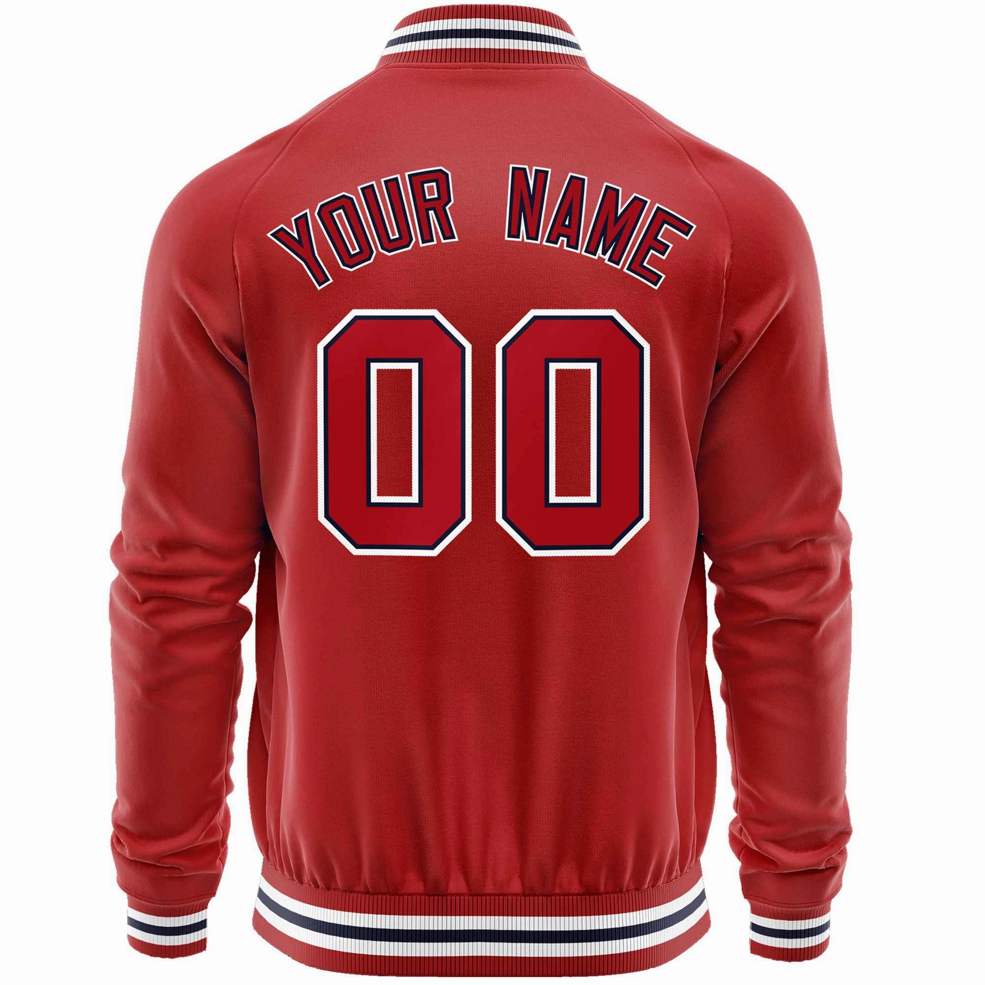 Custom Classic Style  Personalized Stitched Letters & Number Men/Women/Youth Varsity Full-Zip Baseball Jacket
