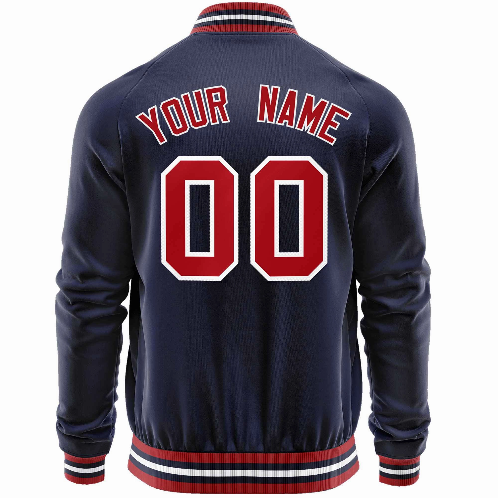 Custom Classic Style  Personalized Stitched Letters & Number Men/Women/Youth Varsity Full-Zip Baseball Jacket