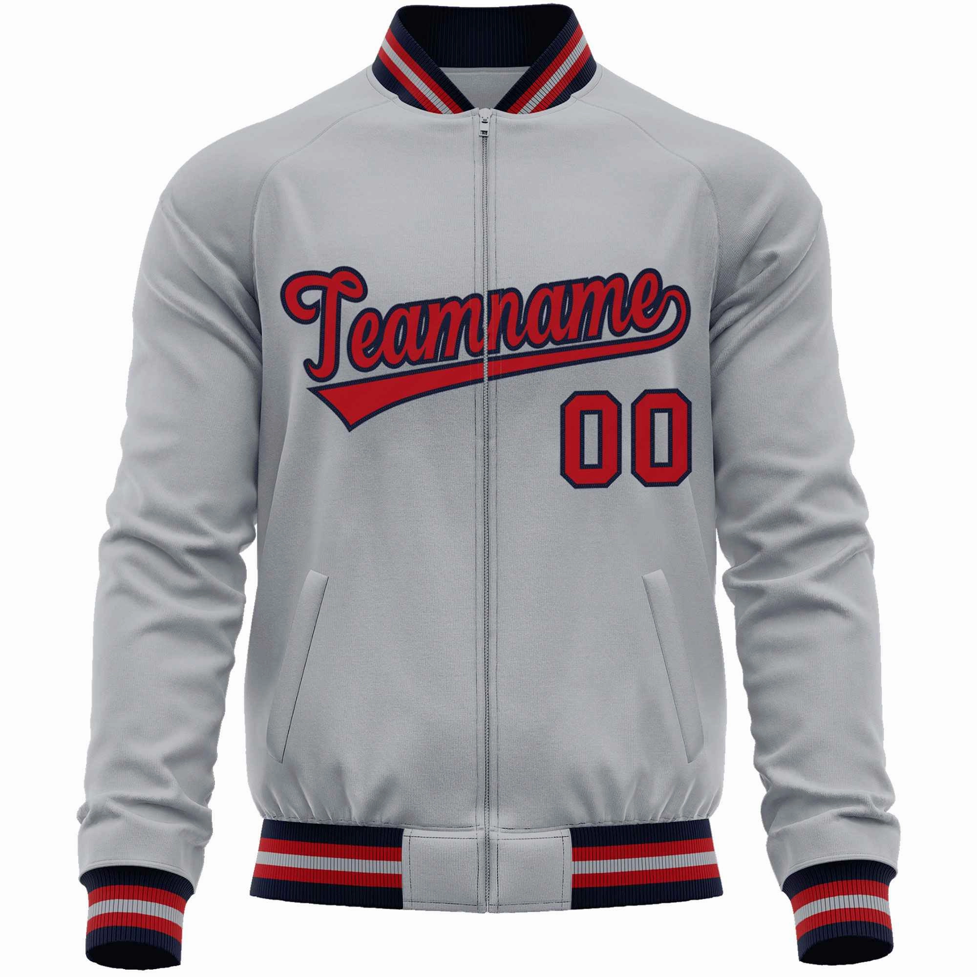 Custom Classic Style  Personalized Stitched Letters & Number Men/Women/Youth Varsity Full-Zip Baseball Jacket