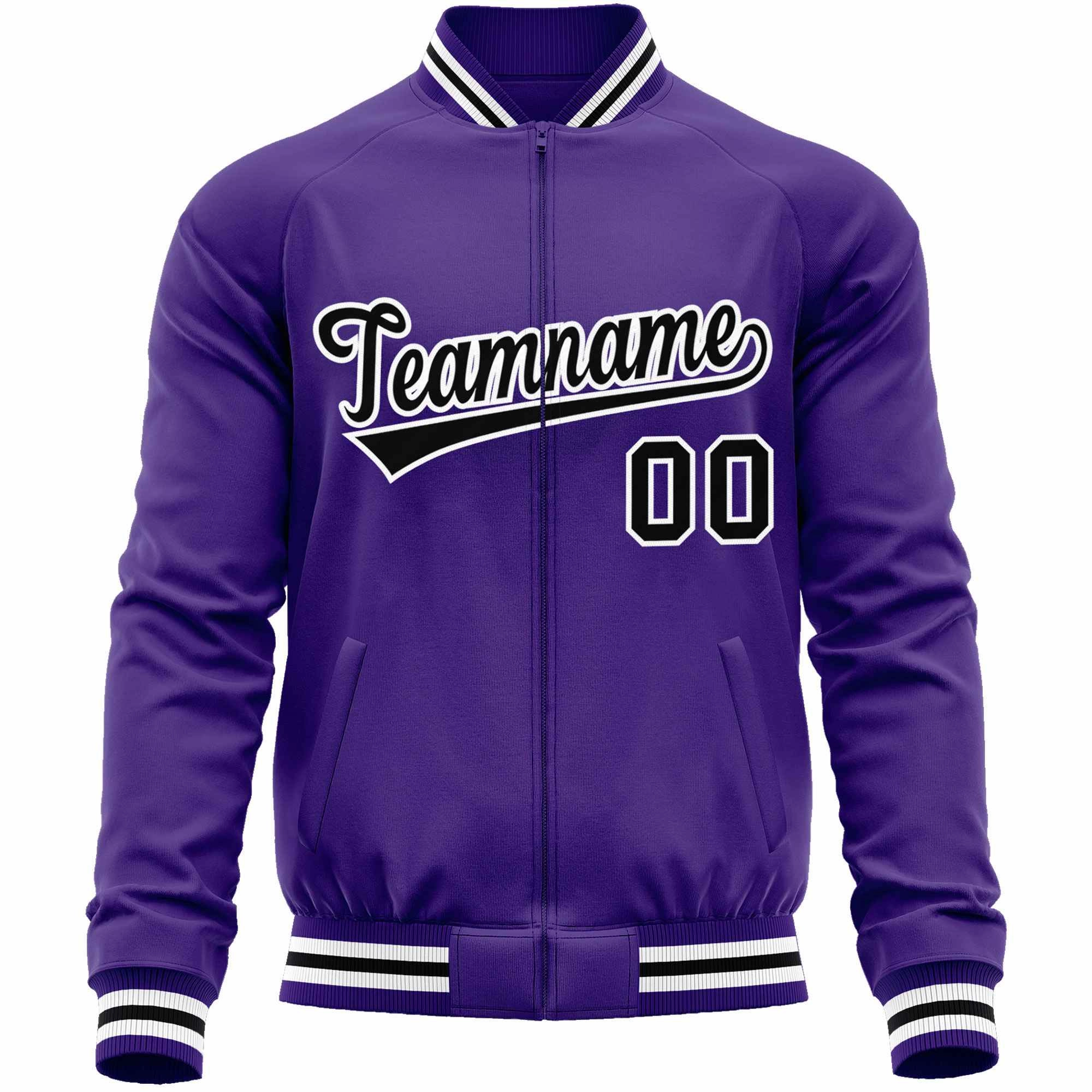 Custom Classic Style  Personalized Stitched Letters & Number Men/Women/Youth Varsity Full-Zip Baseball Jacket