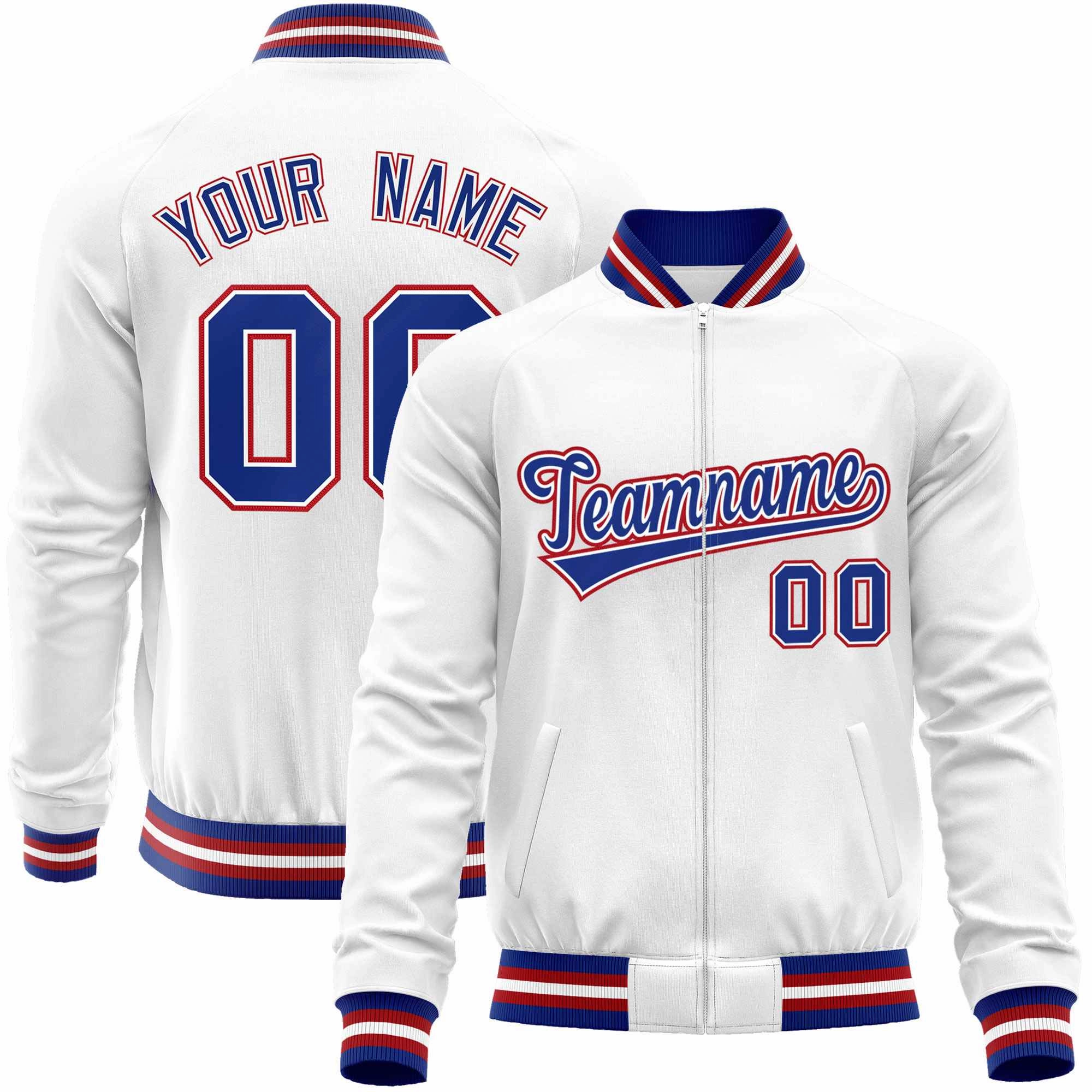 Custom Classic Style  Personalized Stitched Letters & Number Men/Women/Youth Varsity Full-Zip Baseball Jacket
