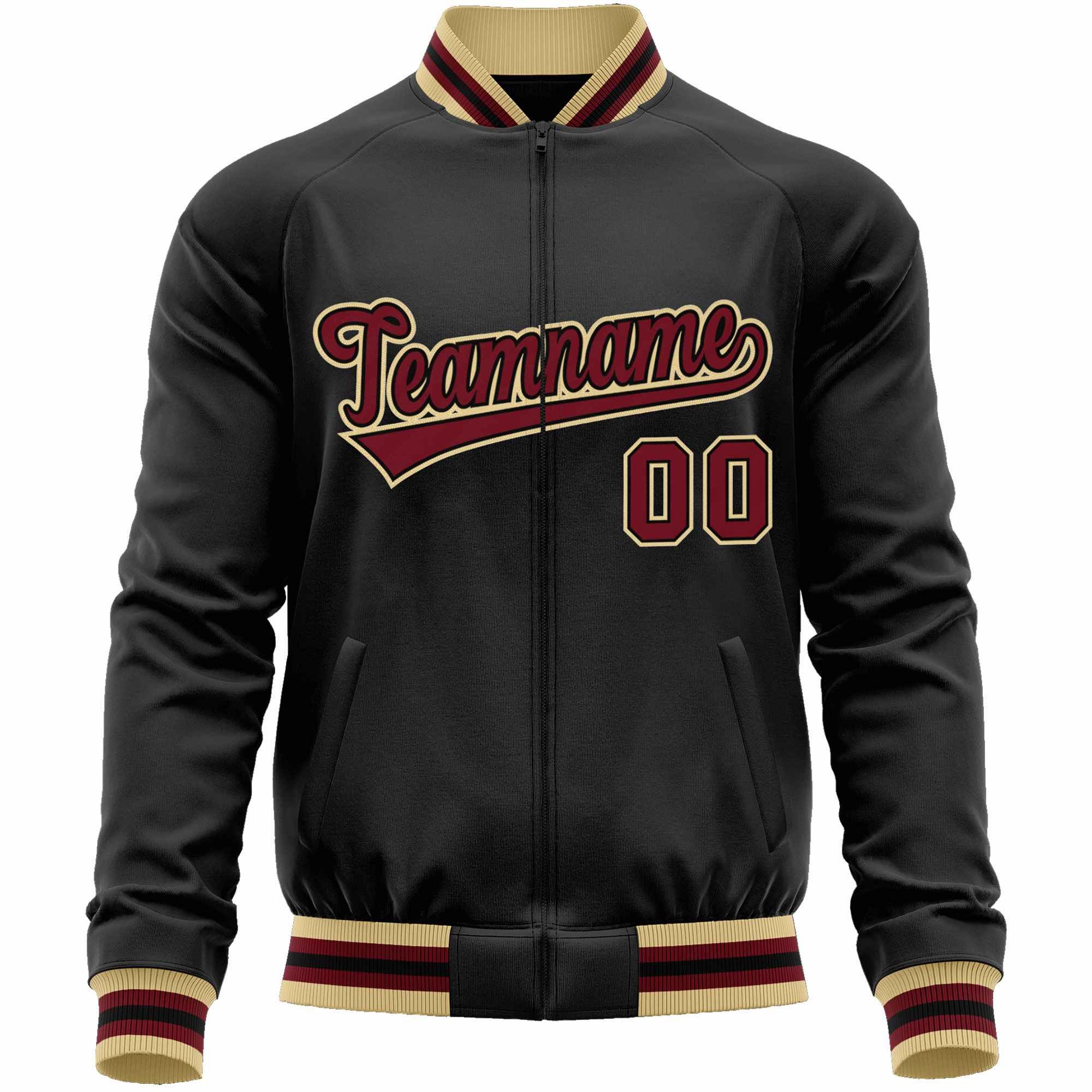 Custom Classic Style  Personalized Stitched Letters & Number Men/Women/Youth Varsity Full-Zip Baseball Jacket