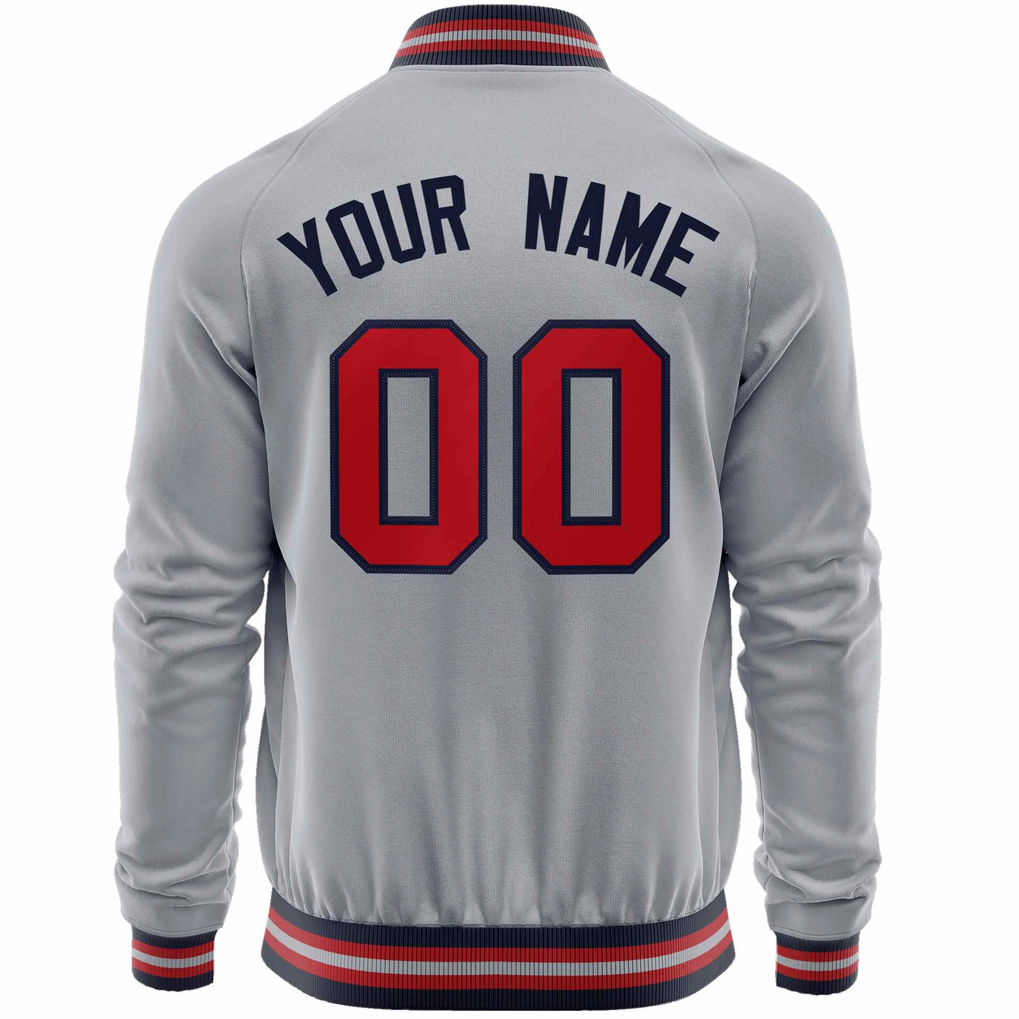 Custom Classic Style  Personalized Stitched Letters & Number Men/Women/Youth Varsity Full-Zip Baseball Jacket