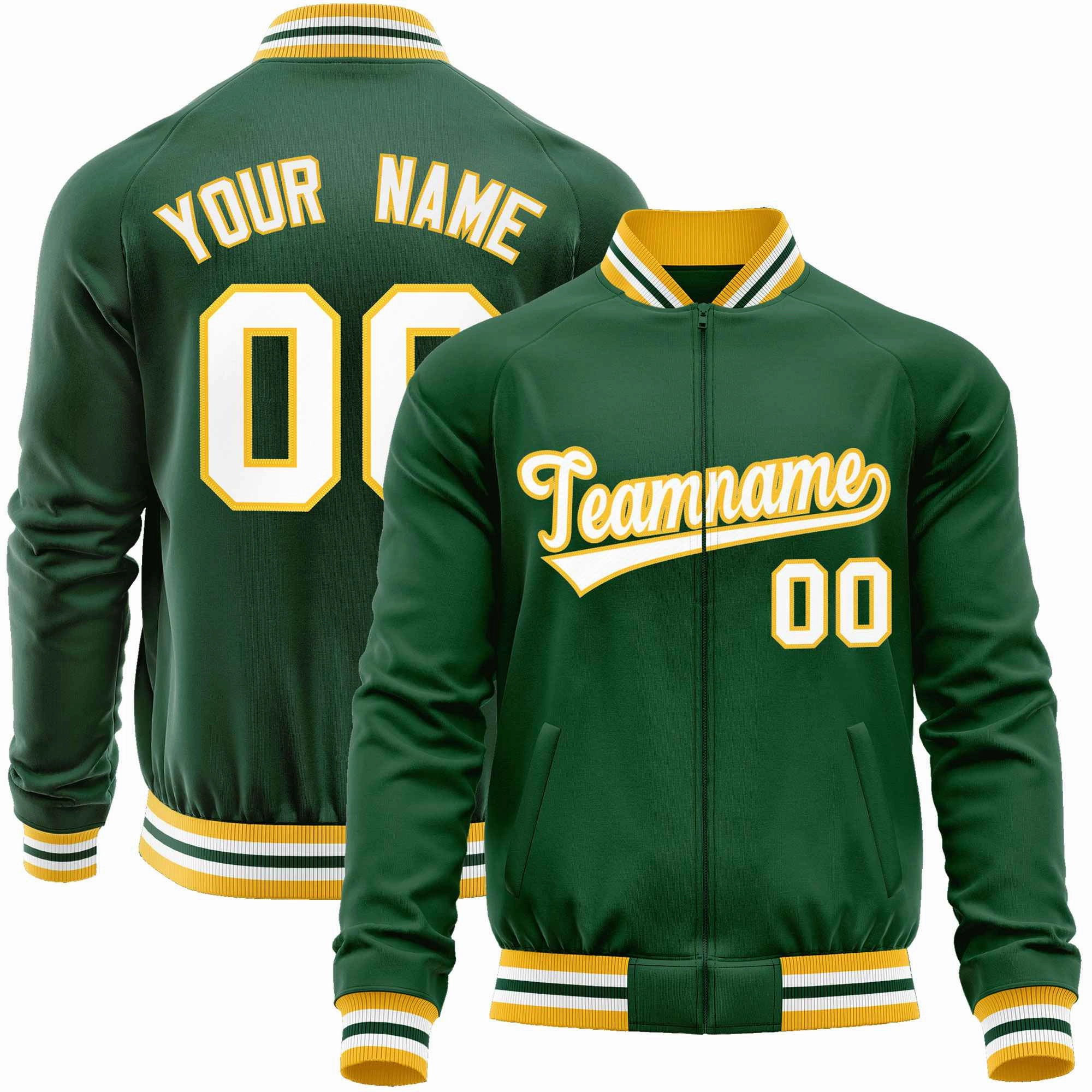 Custom Classic Style  Personalized Stitched Letters & Number Men/Women/Youth Varsity Full-Zip Baseball Jacket