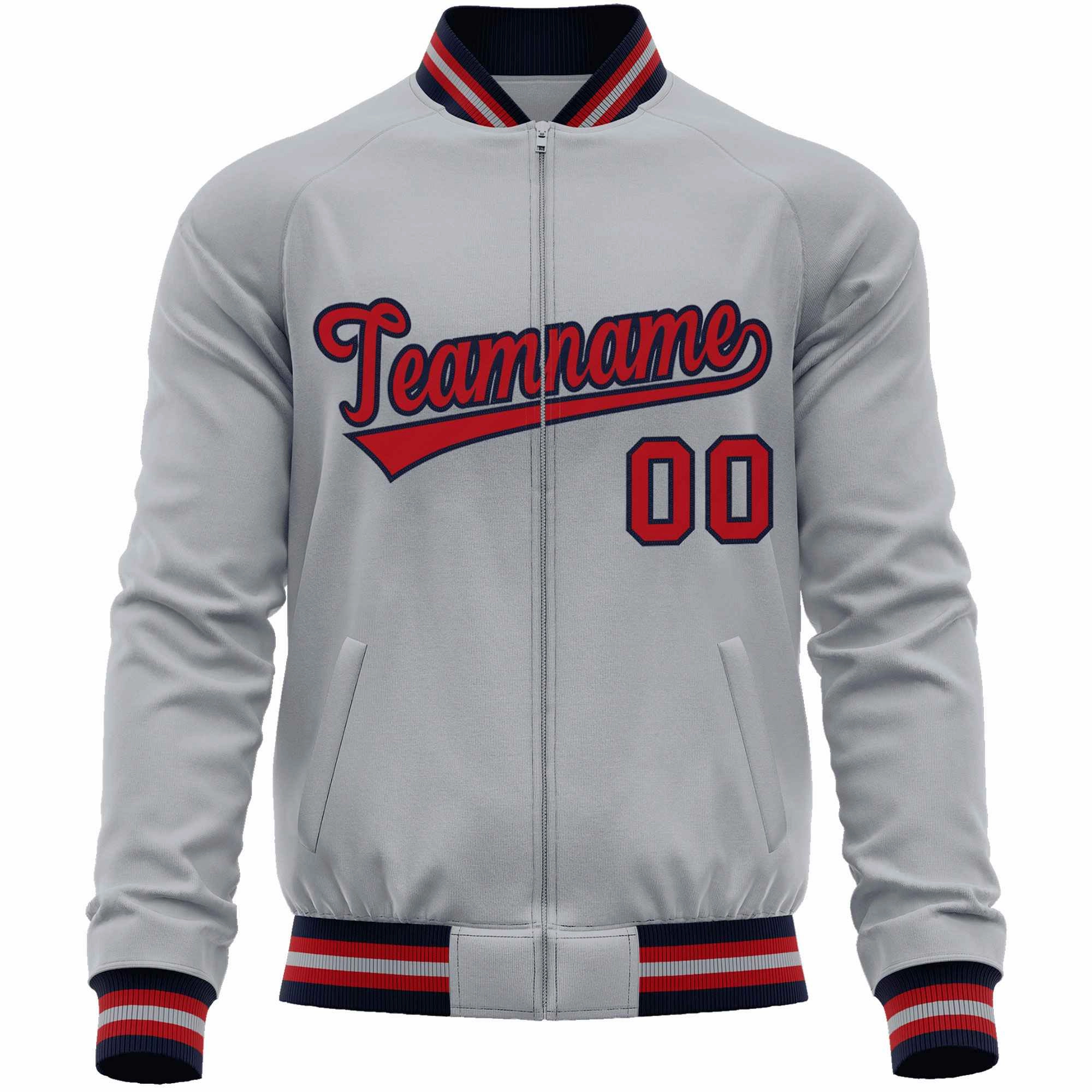 Custom Classic Style  Personalized Stitched Letters & Number Men/Women/Youth Varsity Full-Zip Baseball Jacket