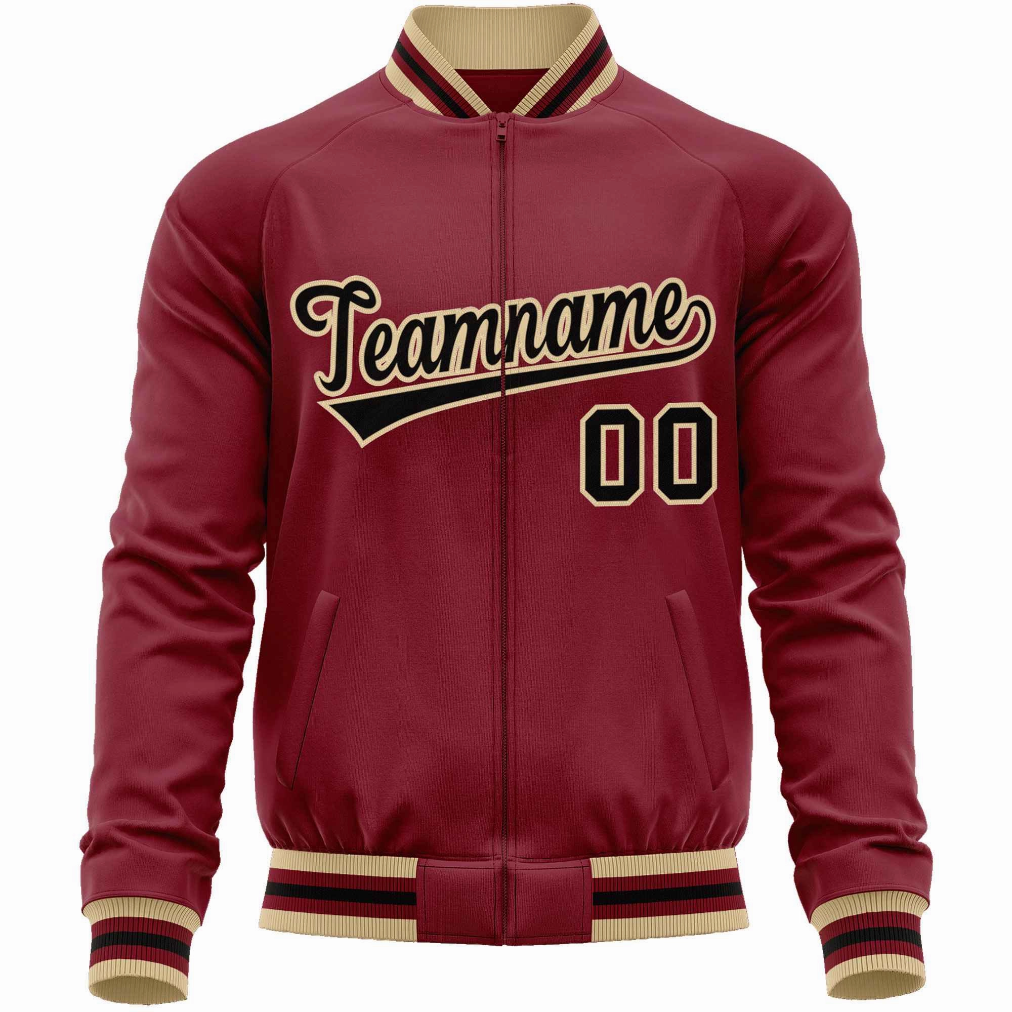 Custom Classic Style  Personalized Stitched Letters & Number Men/Women/Youth Varsity Full-Zip Baseball Jacket