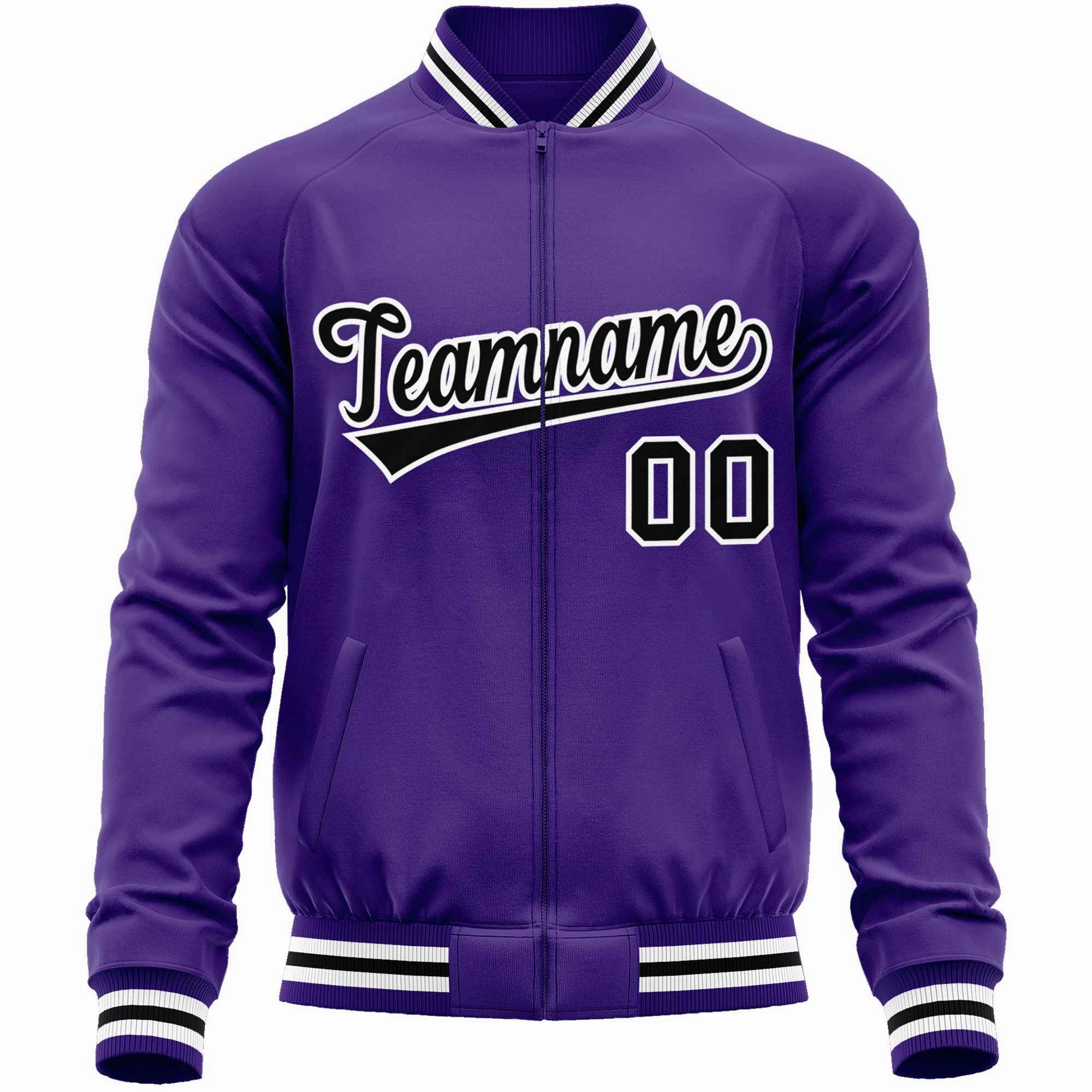 Custom Classic Style  Personalized Stitched Letters & Number Men/Women/Youth Varsity Full-Zip Baseball Jacket