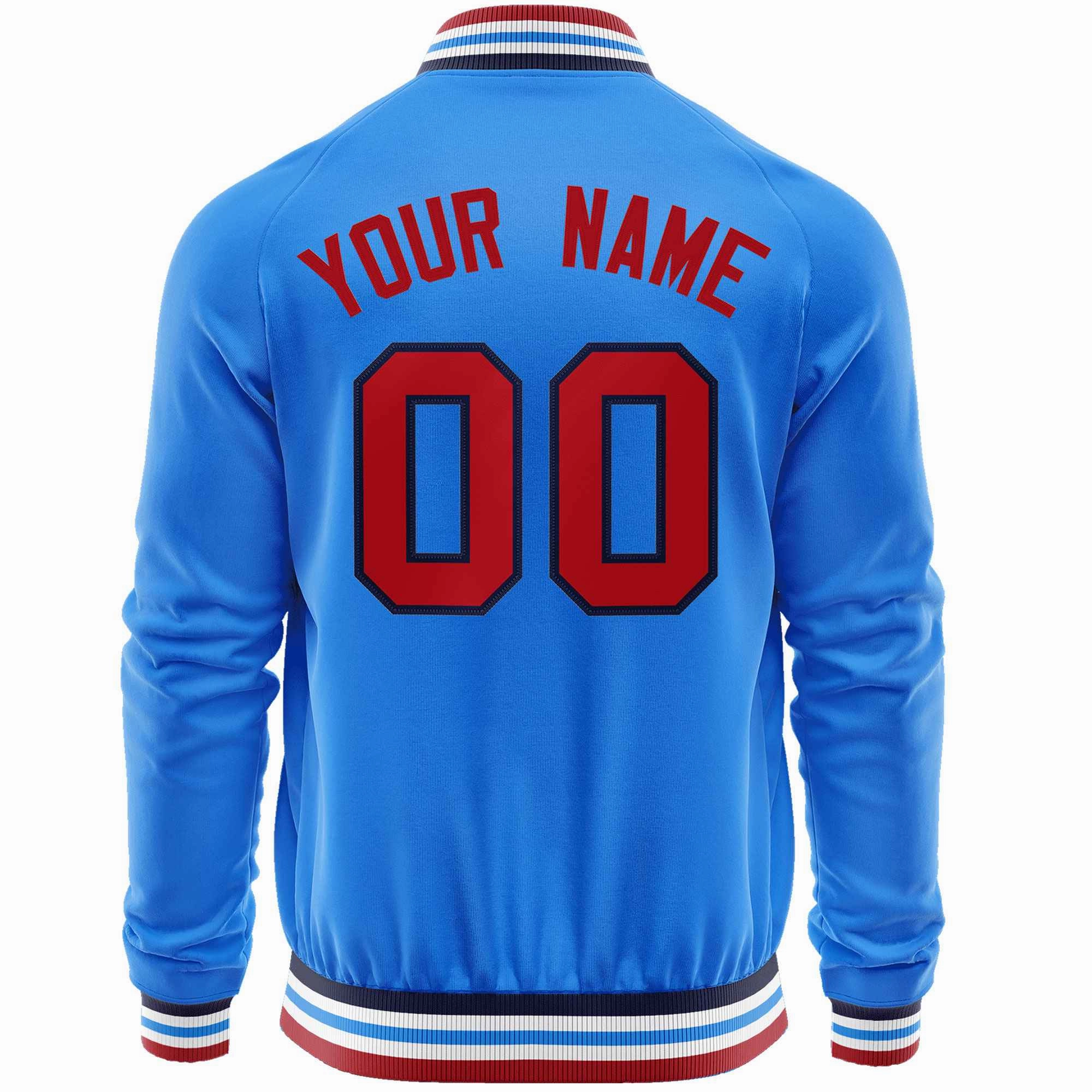 Custom Classic Style  Personalized Stitched Letters & Number Men/Women/Youth Varsity Full-Zip Baseball Jacket