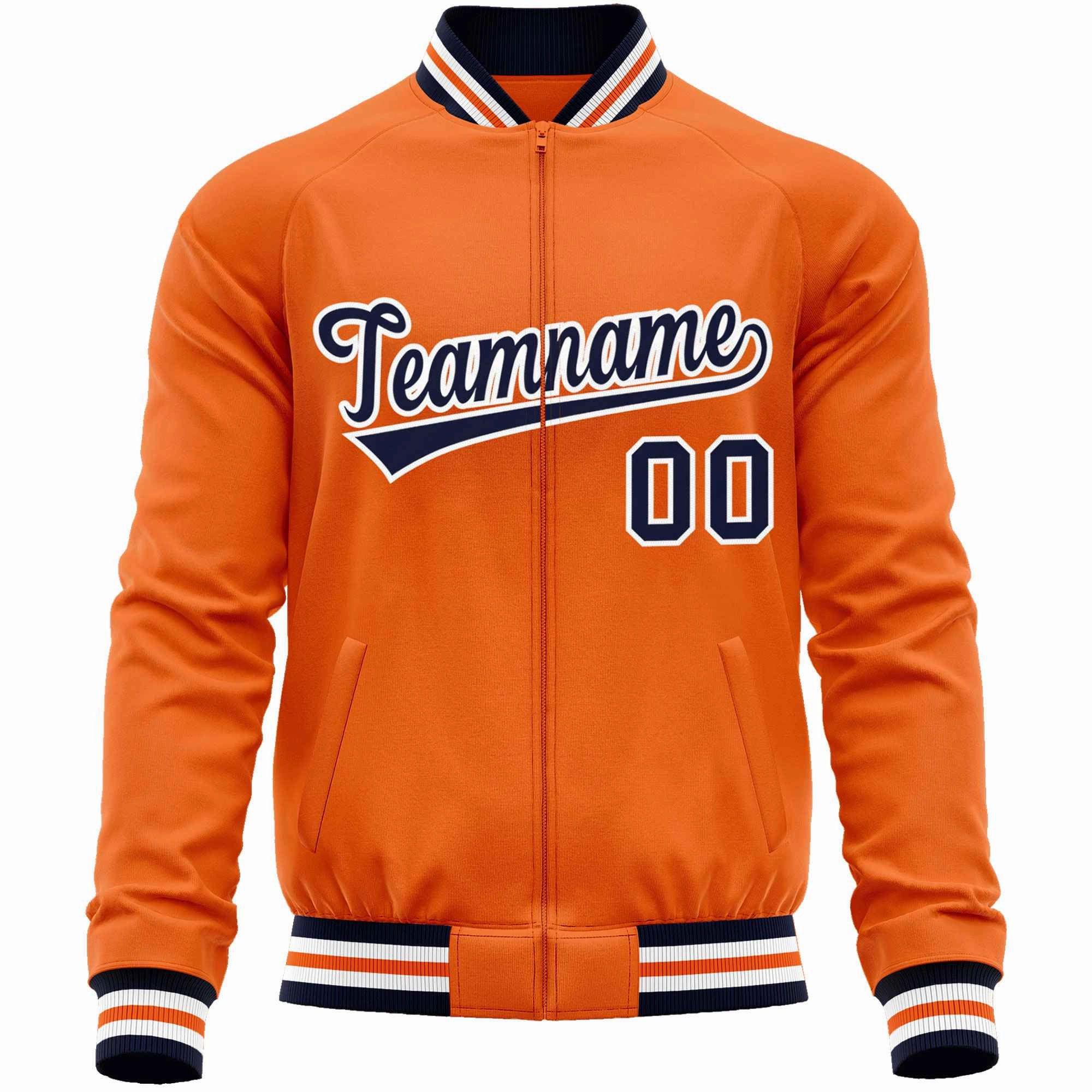 Custom Classic Style  Personalized Stitched Letters & Number Men/Women/Youth Varsity Full-Zip Baseball Jacket