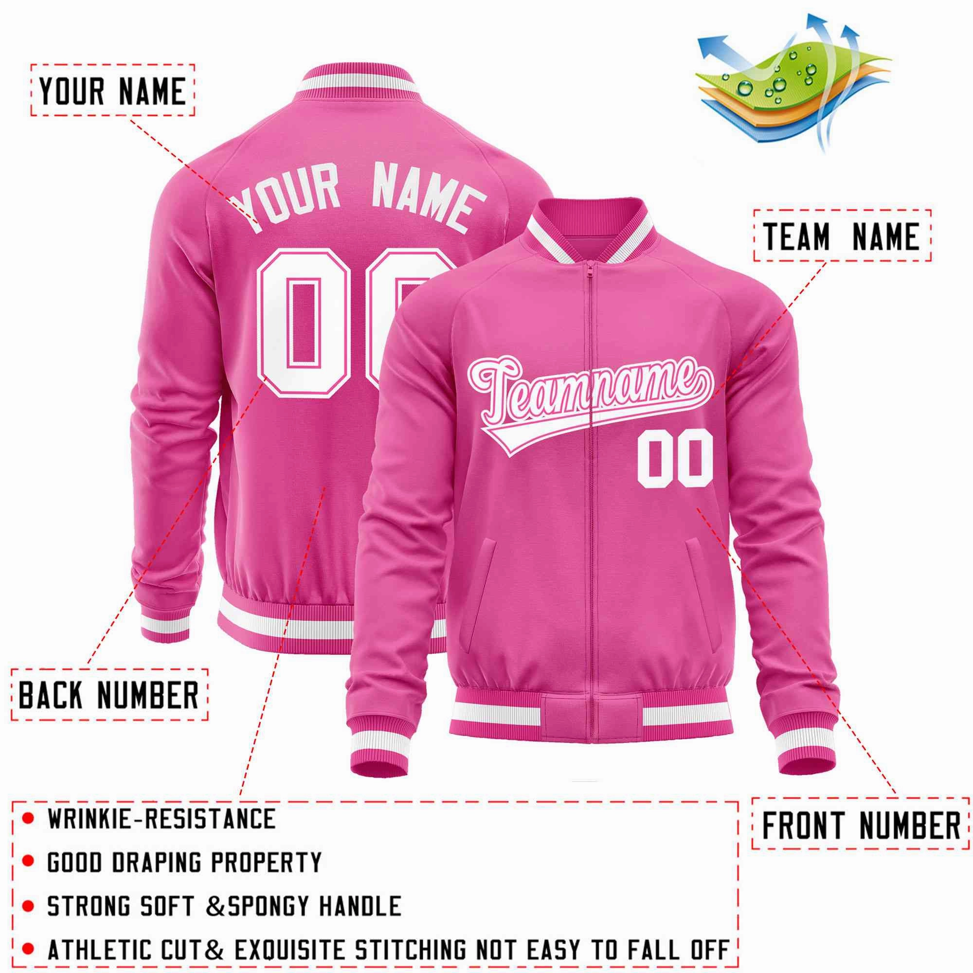 Custom Classic Style  Personalized Stitched Letters & Number Men/Women/Youth Varsity Full-Zip Baseball Jacket