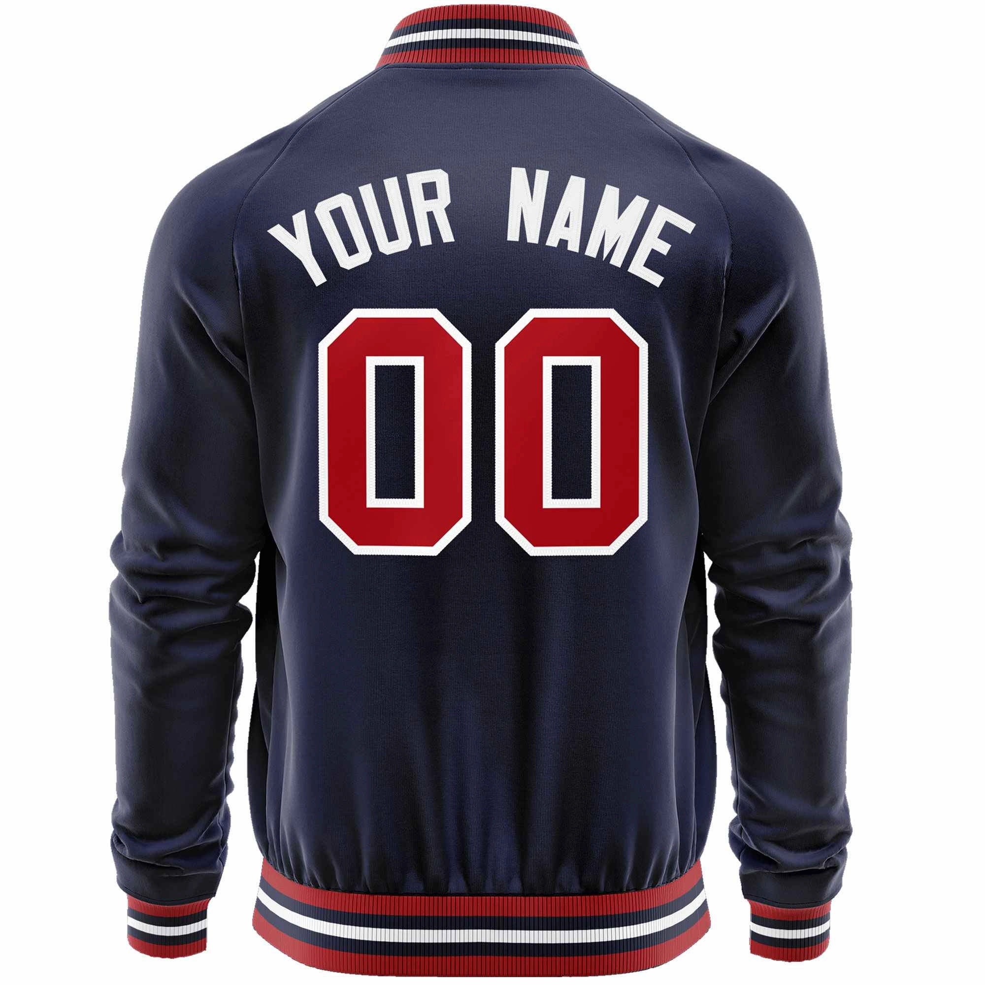 Custom Classic Style  Personalized Stitched Letters & Number Men/Women/Youth Varsity Full-Zip Baseball Jacket