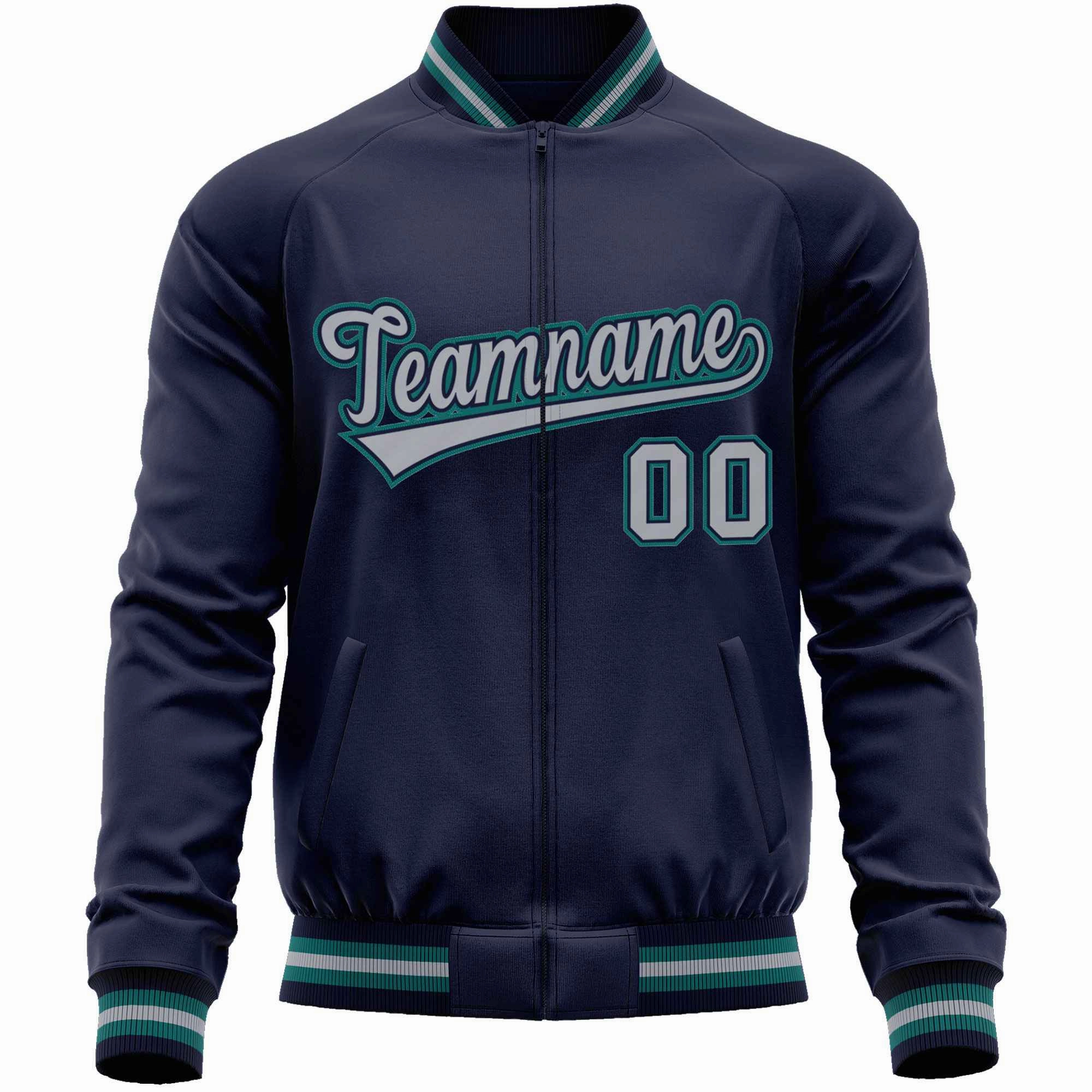 Custom Classic Style  Personalized Stitched Letters & Number Men/Women/Youth Varsity Full-Zip Baseball Jacket