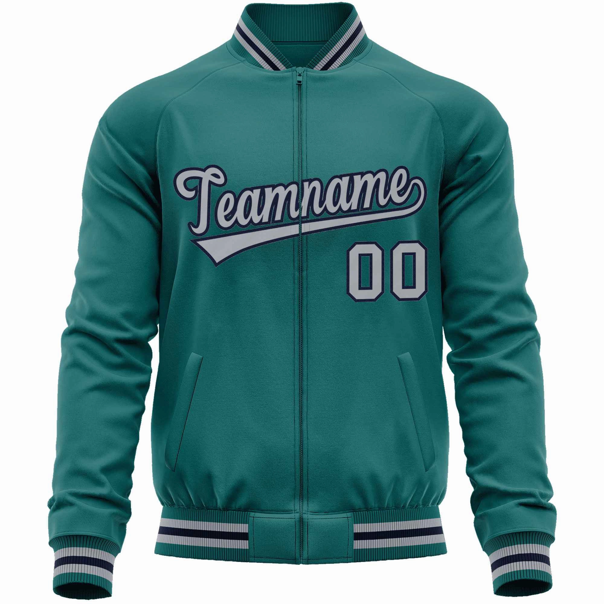 Custom Classic Style  Personalized Stitched Letters & Number Men/Women/Youth Varsity Full-Zip Baseball Jacket