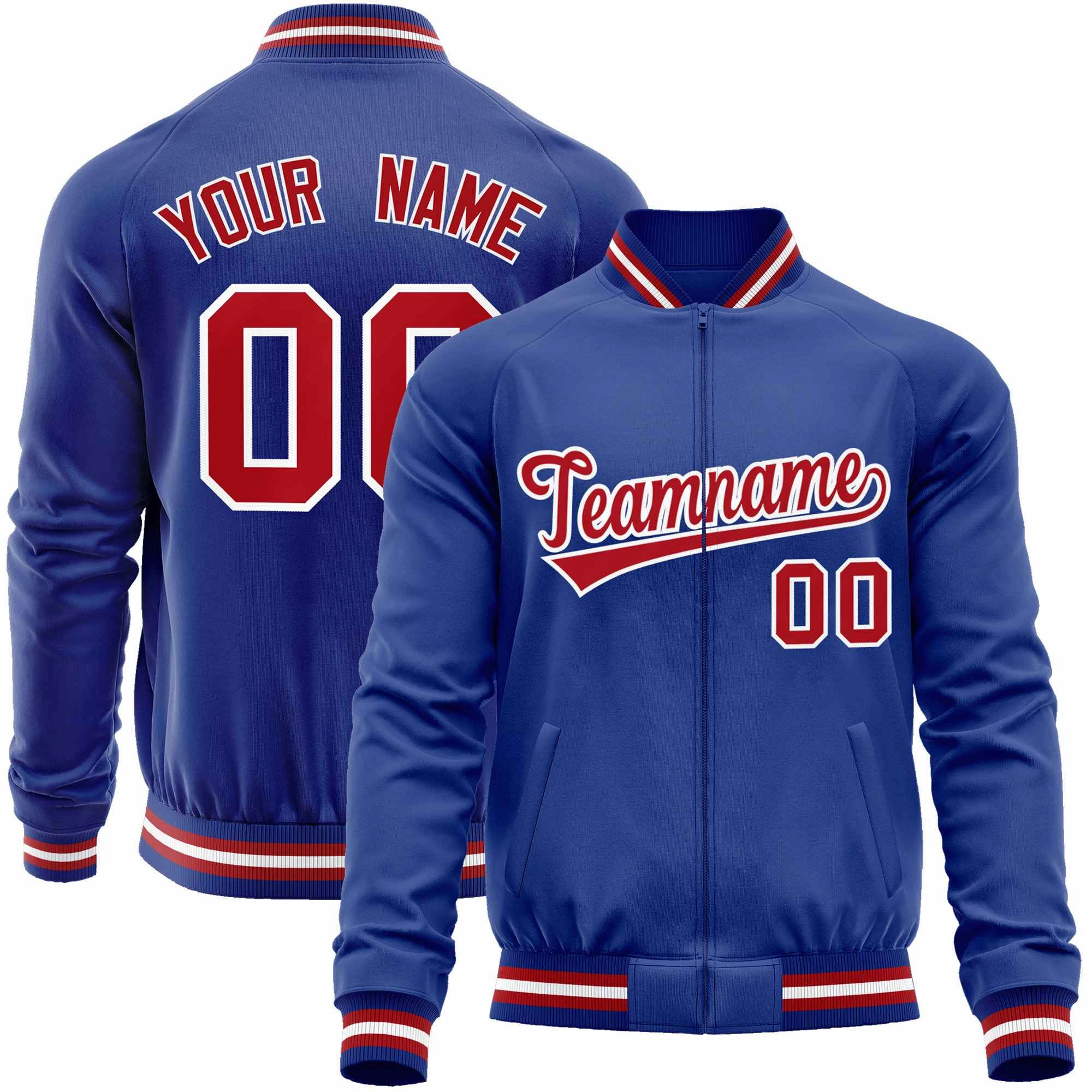 Custom Classic Style  Personalized Stitched Letters & Number Men/Women/Youth Varsity Full-Zip Baseball Jacket