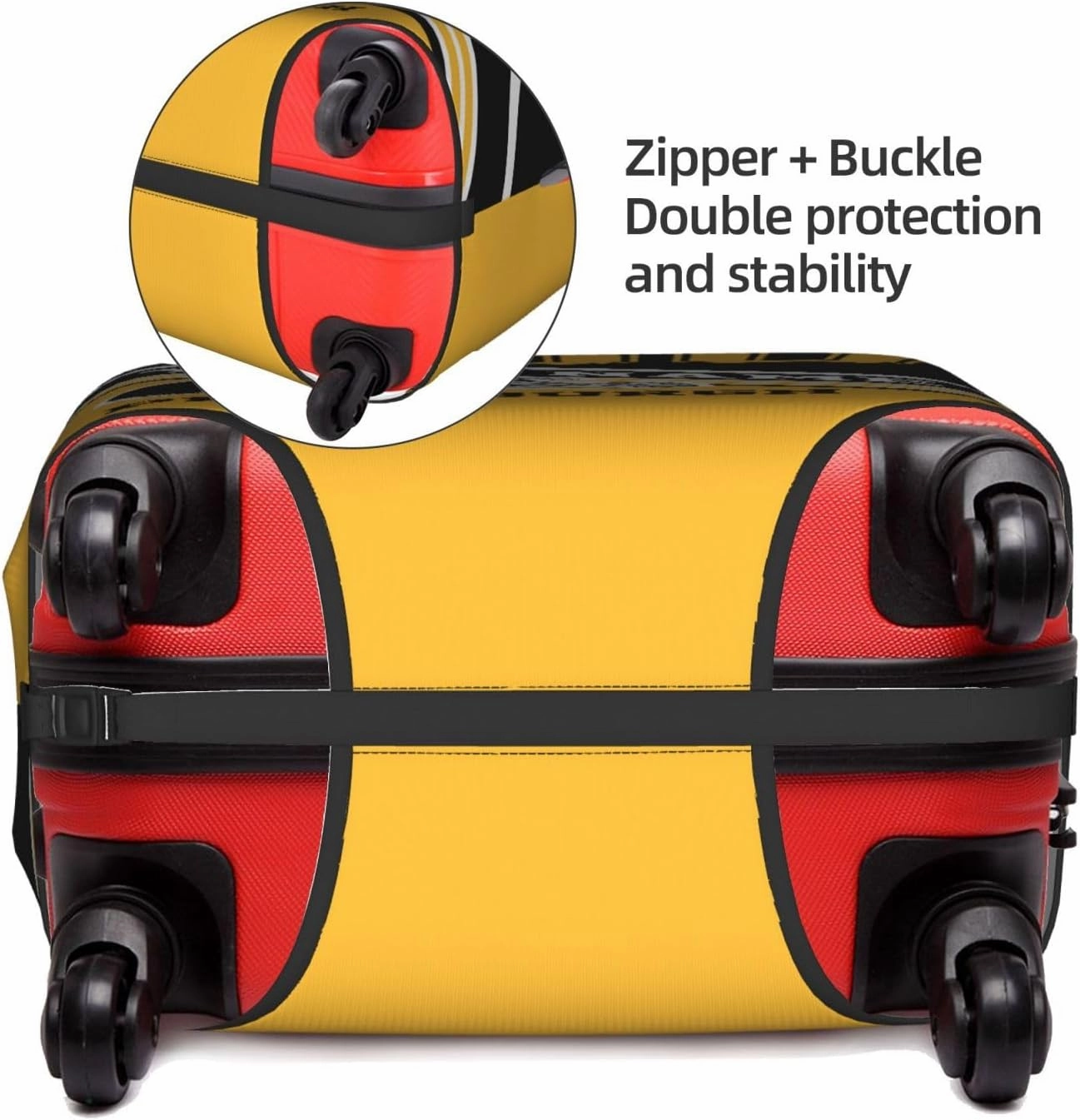 Custom Luggage Cover, Personalized Pittsburgh Suitcase Cover for Vacation Travel, Design Your Name and Number Washable Elastic Luggage Protector Gifts for Men Women Fans