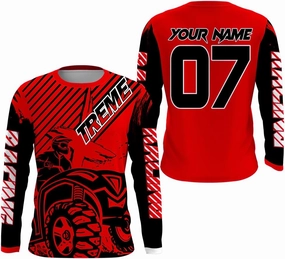 Custom Quad Racing Jersey Kid Men Women UPF30  ATV Motocross Off-Road Shirt Extreme ATV MX Racing Rider PDT751