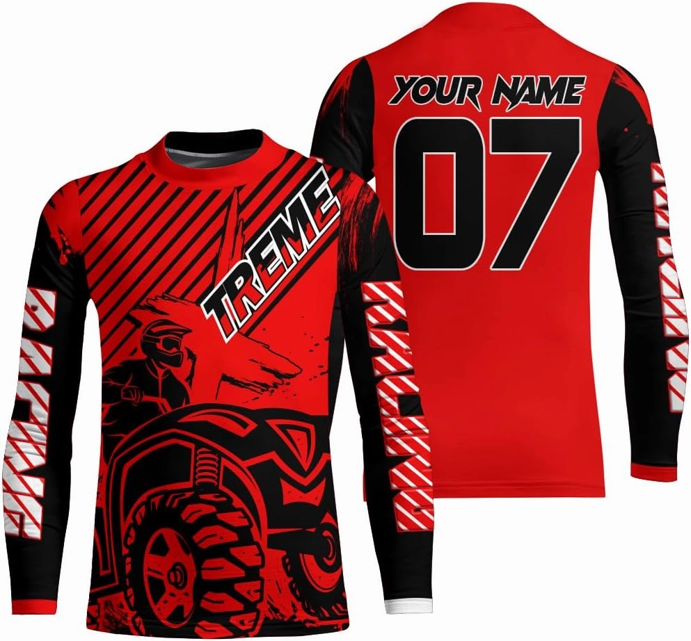 Custom Quad Racing Jersey Kid Men Women UPF30  ATV Motocross Off-Road Shirt Extreme ATV MX Racing Rider PDT751