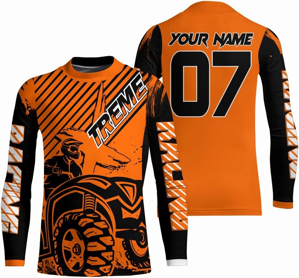 Custom Quad Racing Jersey Kid Men Women UPF30  ATV Motocross Off-Road Shirt Extreme ATV MX Racing Rider PDT751