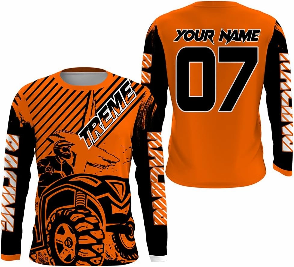 Custom Quad Racing Jersey Kid Men Women UPF30  ATV Motocross Off-Road Shirt Extreme ATV MX Racing Rider PDT751