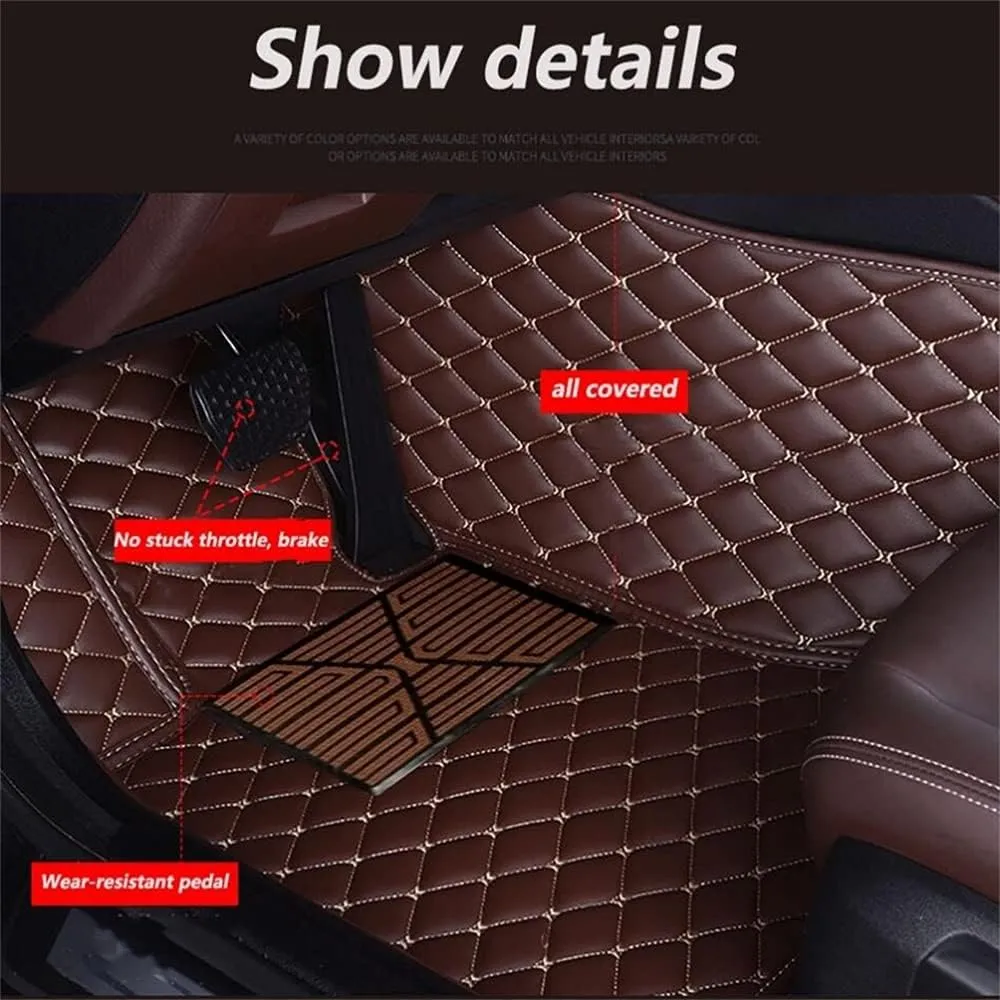 Customized Car Mats are Suitable for Borgward BX6 / 2018 Year Waterproof Lining Full Set of Environmentally Friendly Flooring (Black Red,BX6 / 2018 Year)