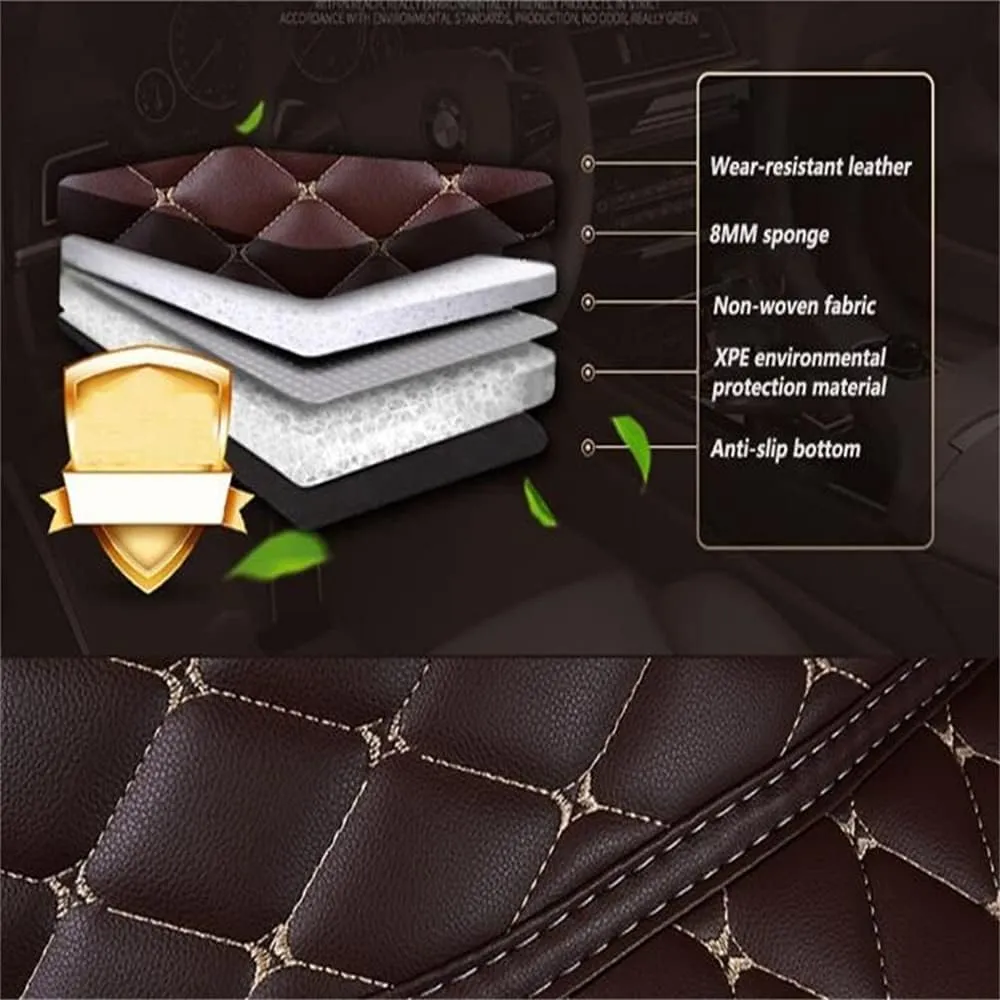 Customized Car Mats are Suitable for Borgward BX6 / 2018 Year Waterproof Lining Full Set of Environmentally Friendly Flooring (Black Red,BX6 / 2018 Year)