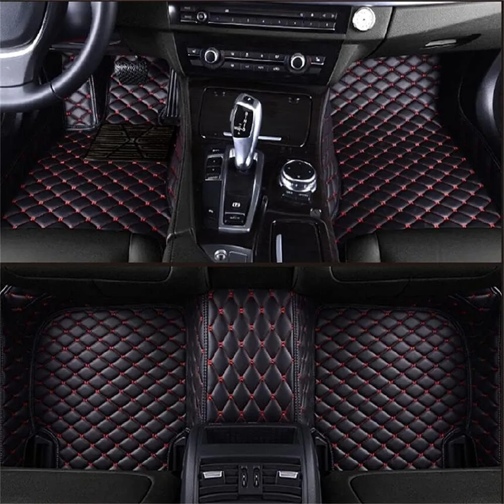 Customized Car Mats are Suitable for Borgward BX6 / 2018 Year Waterproof Lining Full Set of Environmentally Friendly Flooring (Black Red,BX6 / 2018 Year)