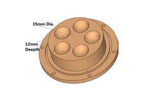Customized Copper Hearth for Compact Vacuum Arc Melting System, SPMSM207-CH