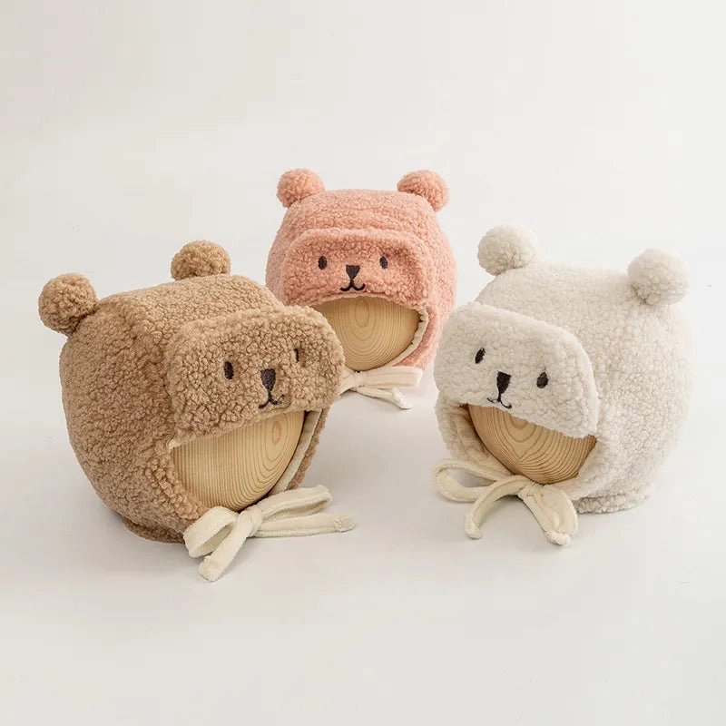 Cute Bear Hat For Babies In Winter