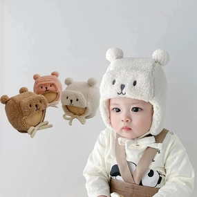 Cute Bear Hat For Babies In Winter
