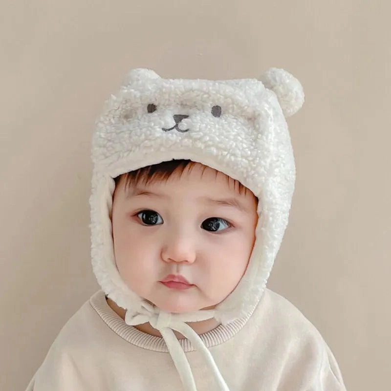Cute Bear Hat For Babies In Winter