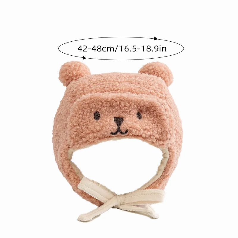 Cute Bear Hat For Babies In Winter