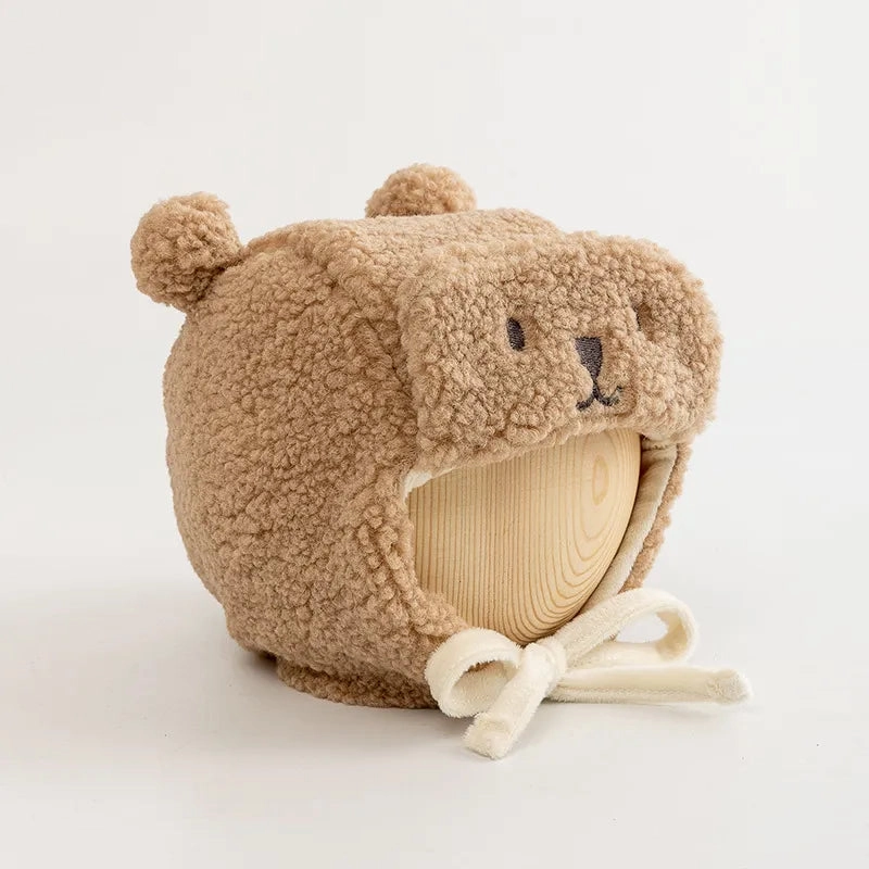 Cute Bear Hat For Babies In Winter
