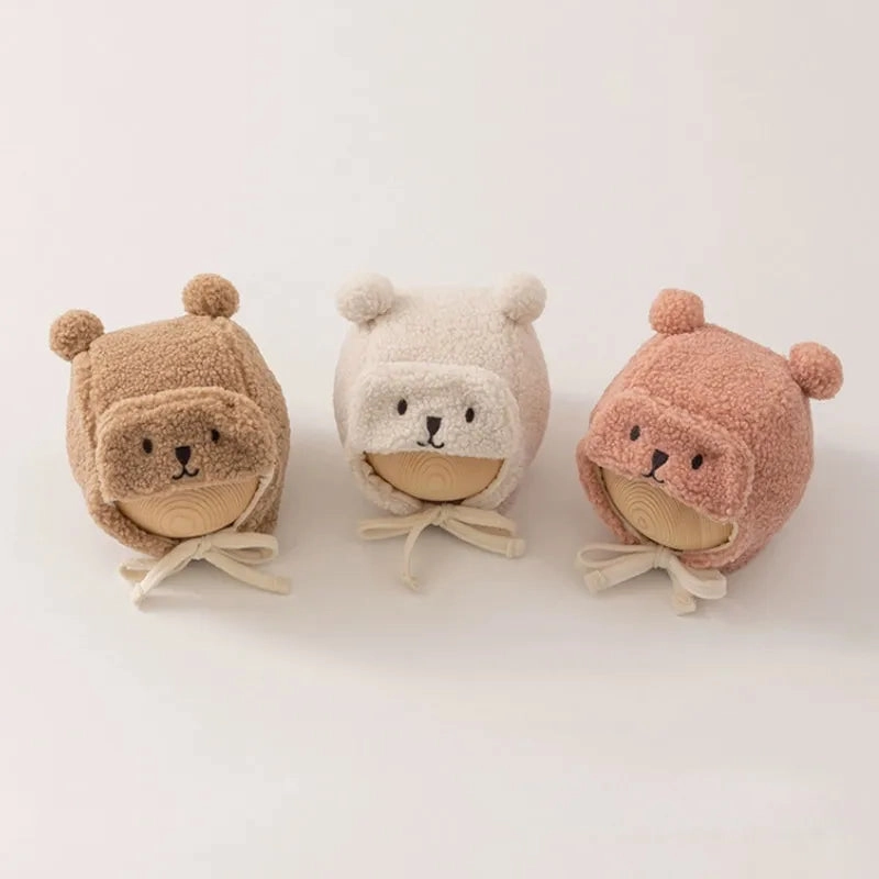 Cute Bear Hat For Babies In Winter