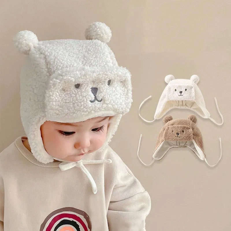 Cute Bear Hat For Babies In Winter