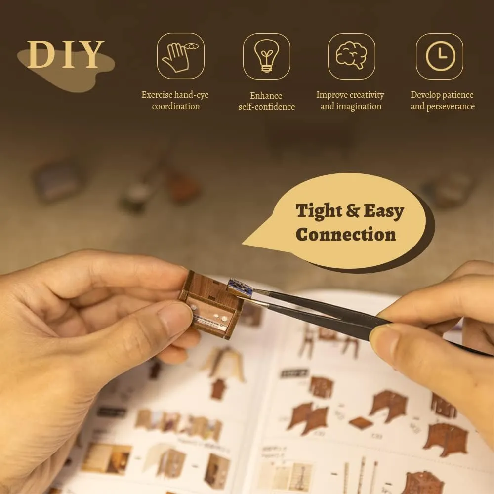 CUTEBEE Book Nook Kit - DIY Miniature House Dollhouse Kit for Adult and Teens, Booknook Bookshelf Decor Alley Model Build with LED Light, Gifts for Family and Friends