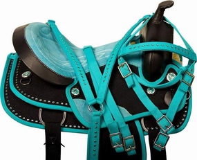 D&L Saddlery Classic Western Barrel Racing Handmade Synthetic Cordura Horse Saddle Lightweight Barrel Racing Saddle Trail Tack Equestrian Horse Saddle Tack Size 10" to 18" inches Seat, SYN25