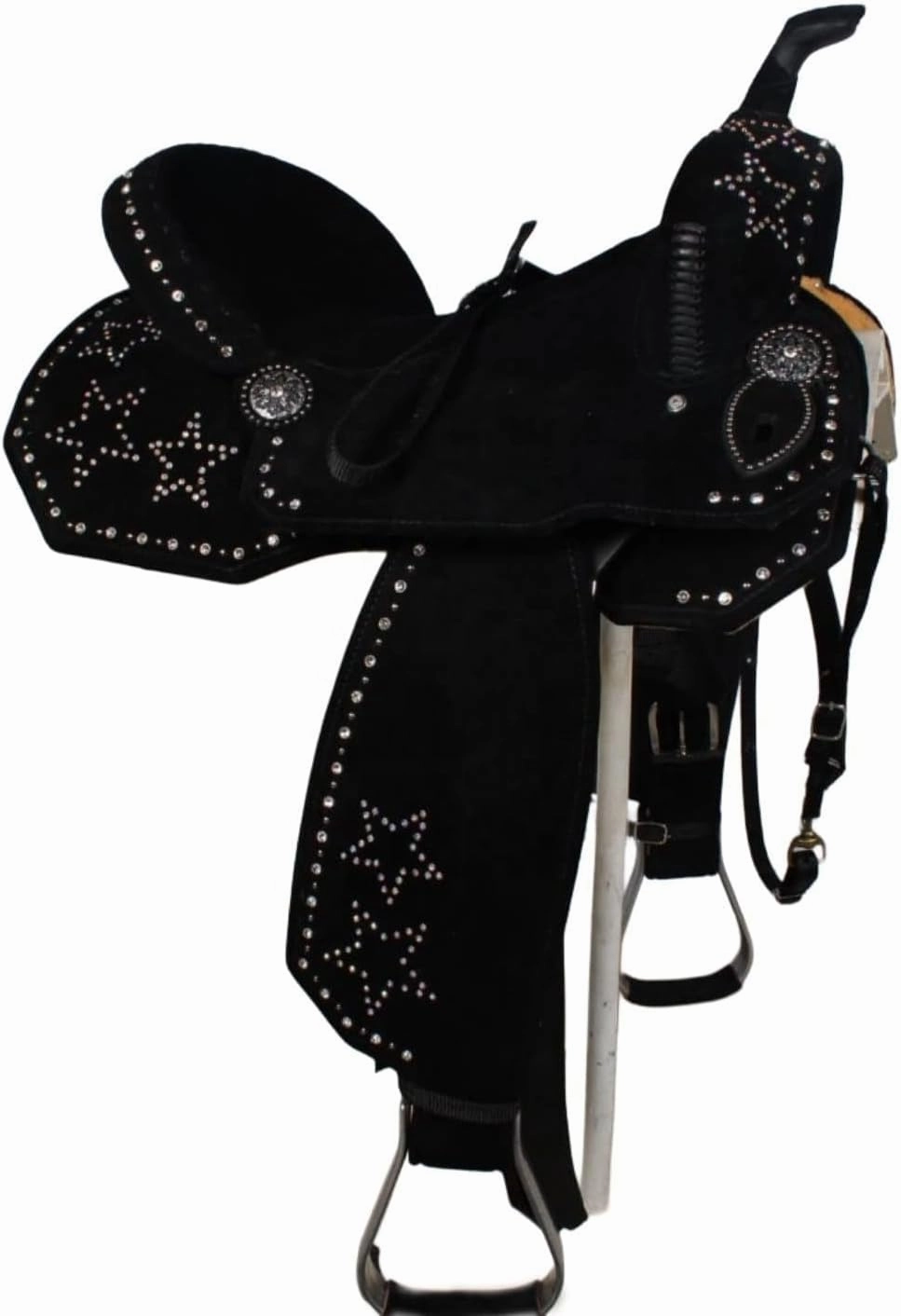 D&L SADDLERY Horse Saddles Western Barrel Racing Wooden Tree Handmade Leather Comfort for Horses Trail Equestrian Tooled Carved Horse Saddle Riding Size: 10-18 inches Seat, EA04