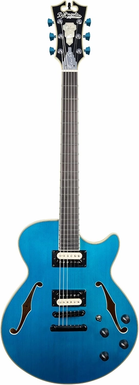 D'ANGELICO 6 String solid-body-electric-guitars, Right (DADSSFBLBSCBFSSIG)