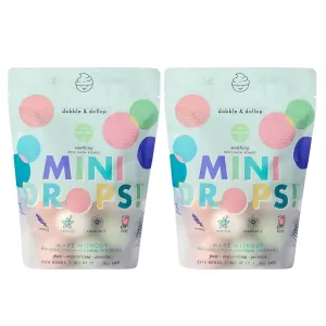 Dabble & Dollop Mini Bath Bombs, 100% Natural Droplets for Kids, Soothing Scents - Resealable Pouches, USA Made, Fizzy, Moisturizing & Fun, Vegan, Gluten-Free, Cruelty-Free (Set of 24)