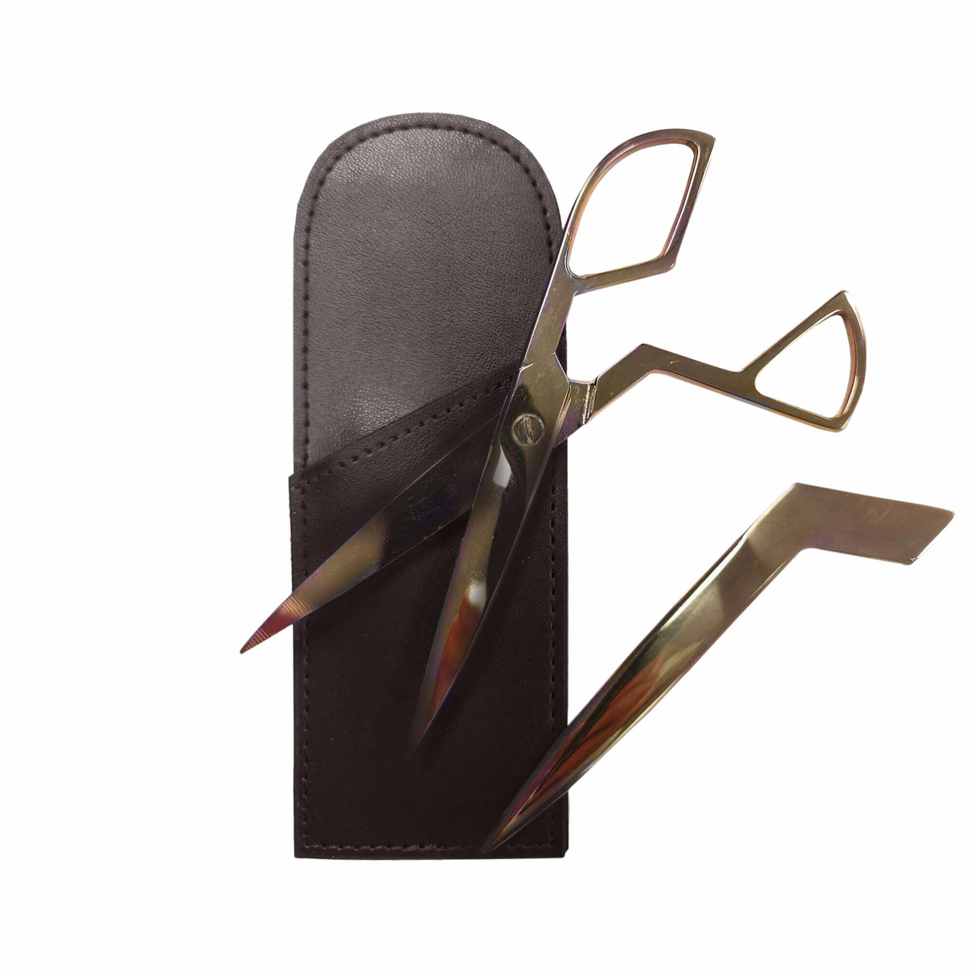 Dark Brown Bonded Leather Mini Library Set