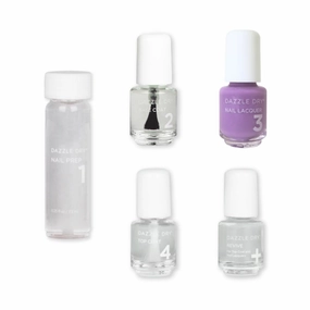 Dazzle Dry Mini Kit 4 Step System - Lavender Parade - A warm lavender. Full coverage cream. (5 Piece Kit / 5 Manicures)