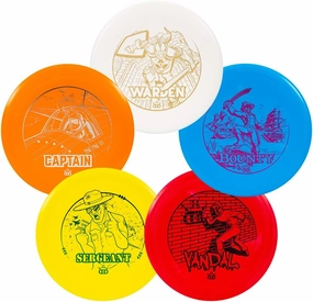 DD DYNAMIC DISCS Prime Animated 5 Disc Golf Starter Set, Men and Women, Adults, Beginners Frisbee Disc Golf Set, Putter, Midrange, Fairway Driver, Distance Driver, Colors Will Vary